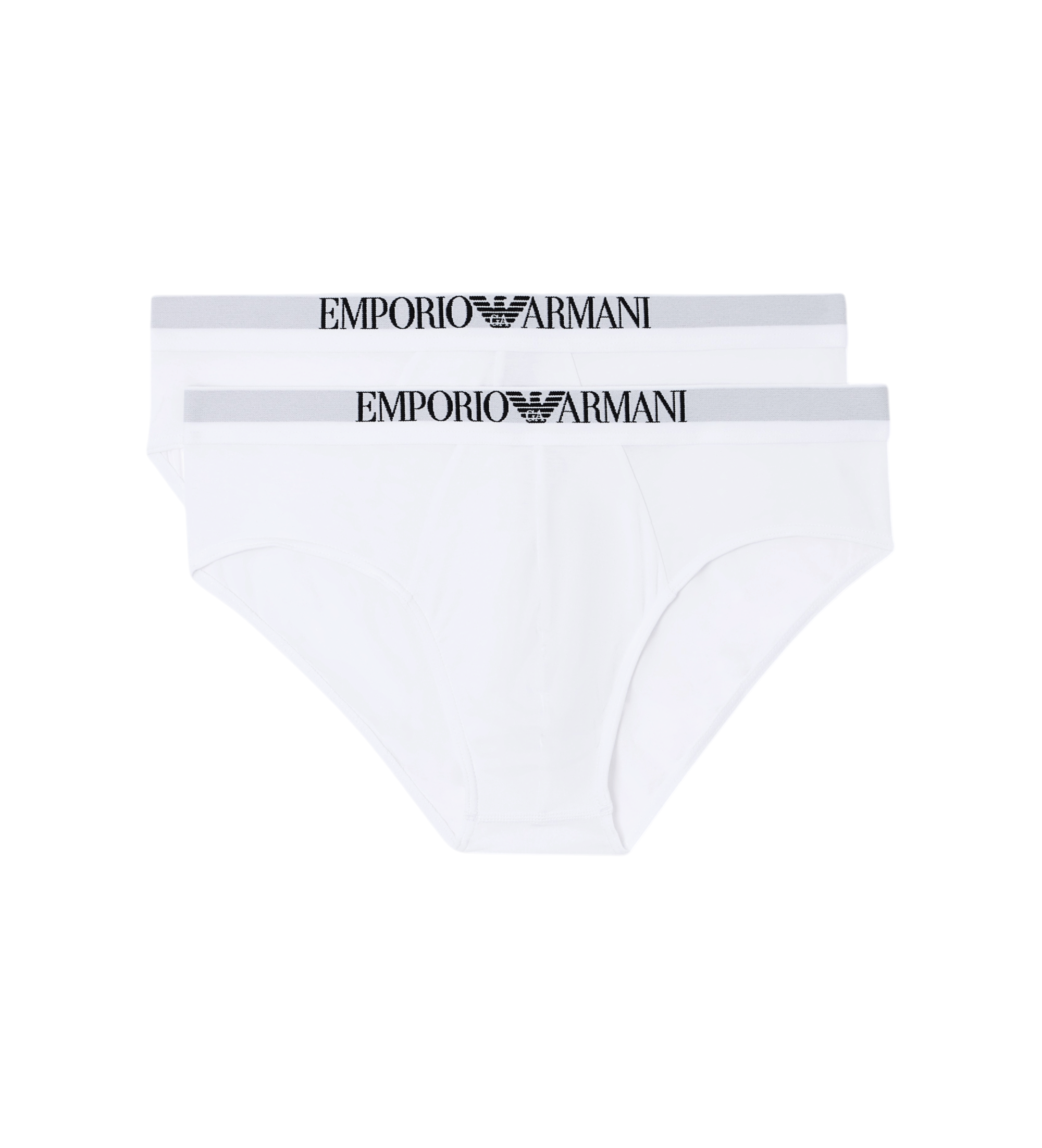 Emporio Armani für Herren. EM000251_AF14134 Set 2 weiße Max-Slips (M), Heimtextilien, Viskose