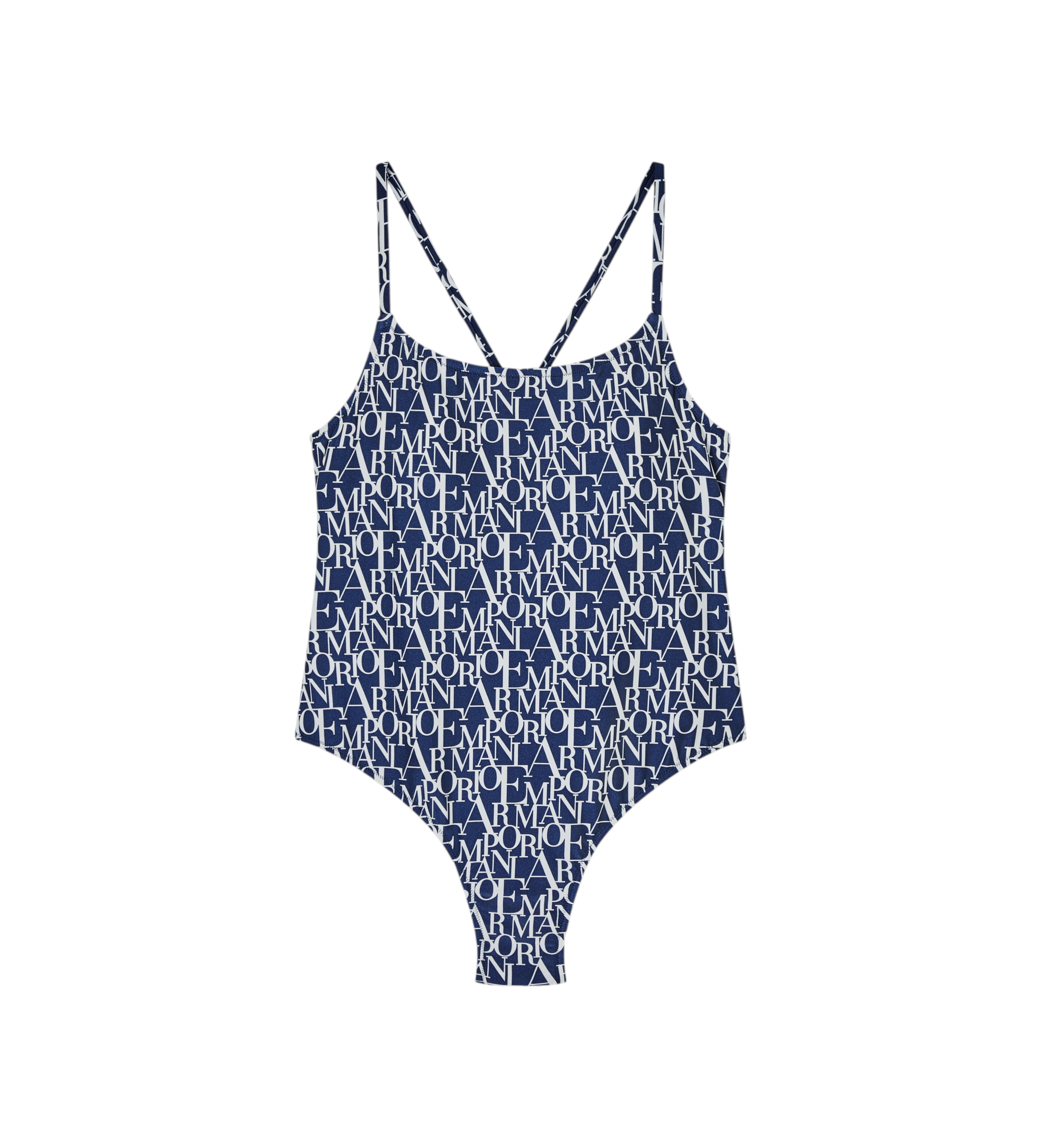 Emporio Armani für Damen. EW000797_AF20242 Badeanzug Logomania marineblau (XS), Strandbekleidung, Polyamid