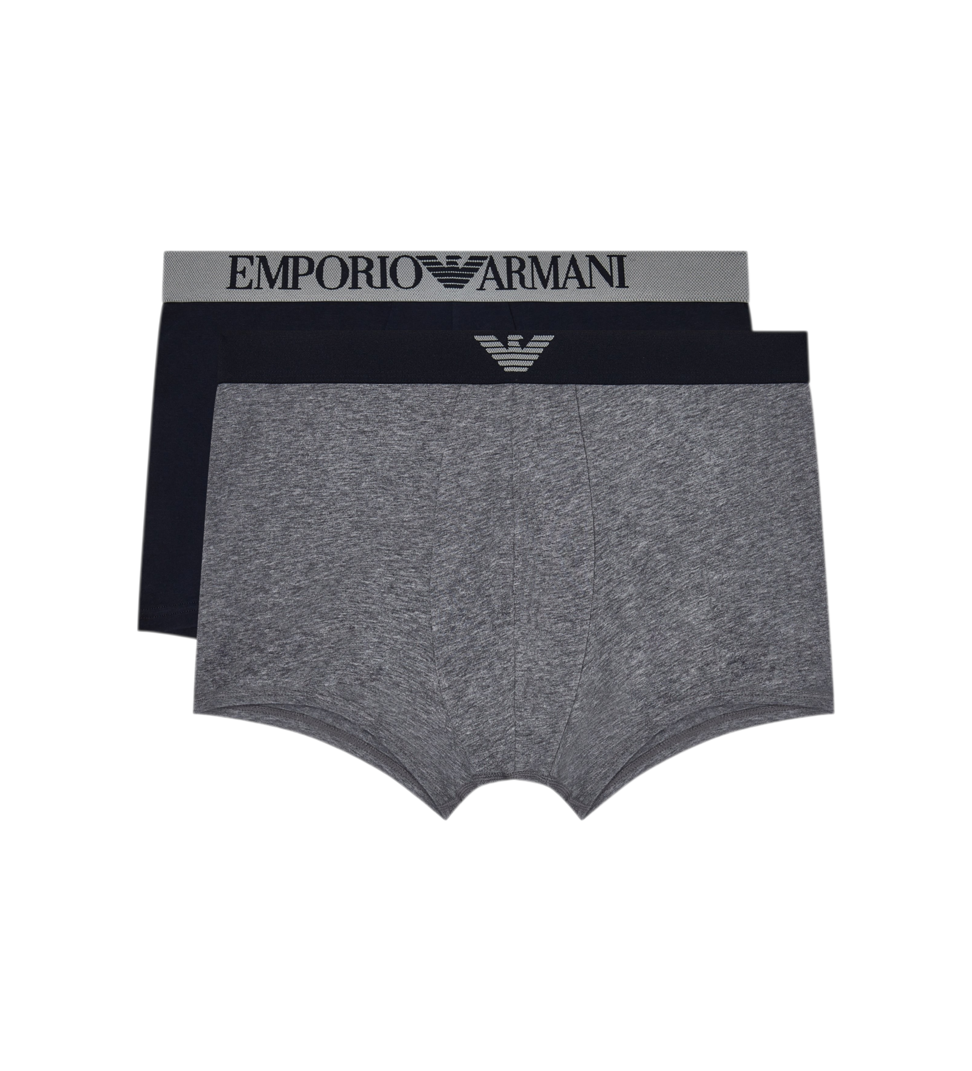Emporio Armani für Herren. EM000252_AF18881 Set 2 Boxershorts grau, marineblau (L), Heimtextilien, Baumwolle