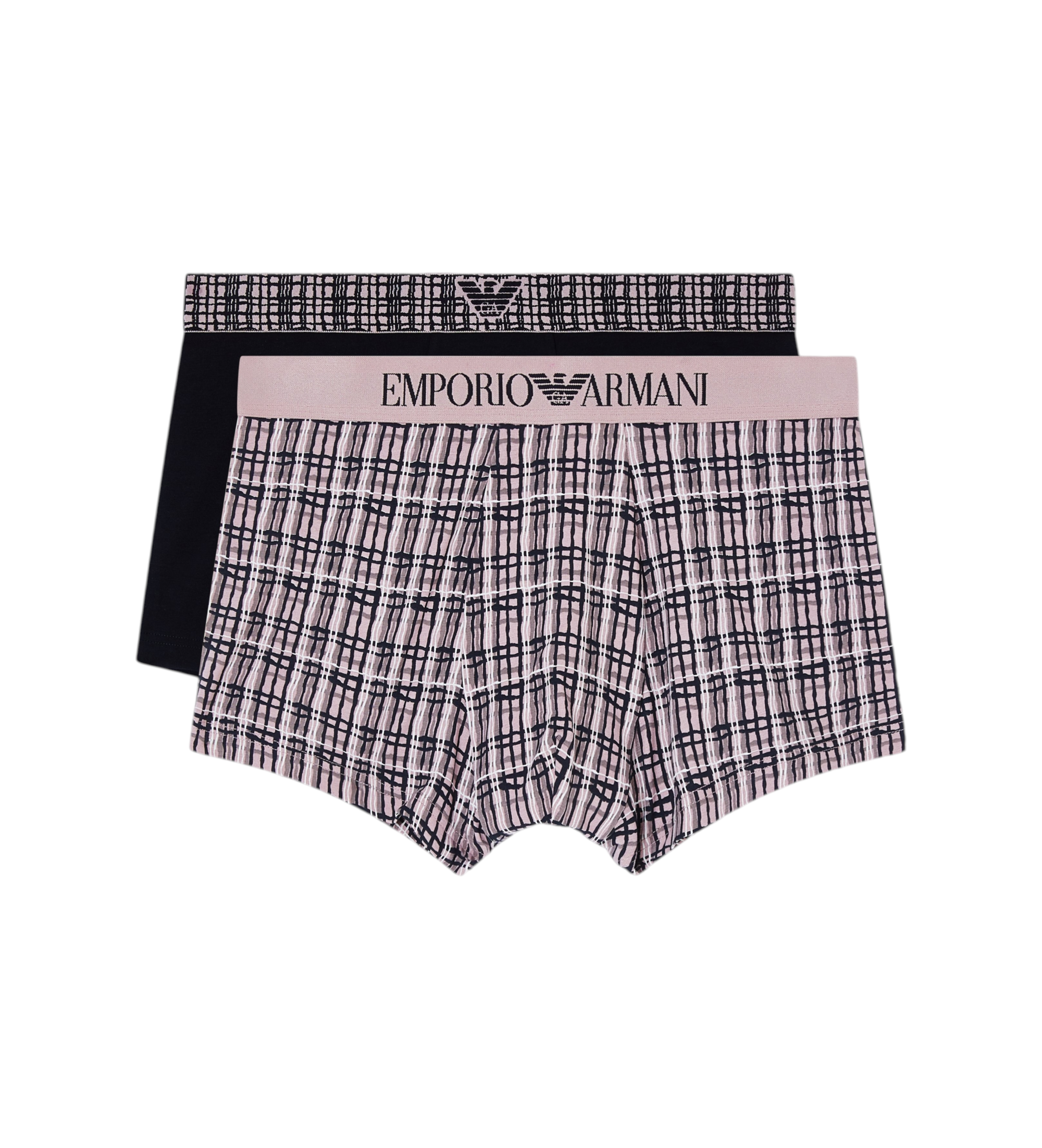 Emporio Armani für Herren. EM001014_AF18885 2er-Set schwarze Boxershorts (S), Heimtextilien, Baumwolle