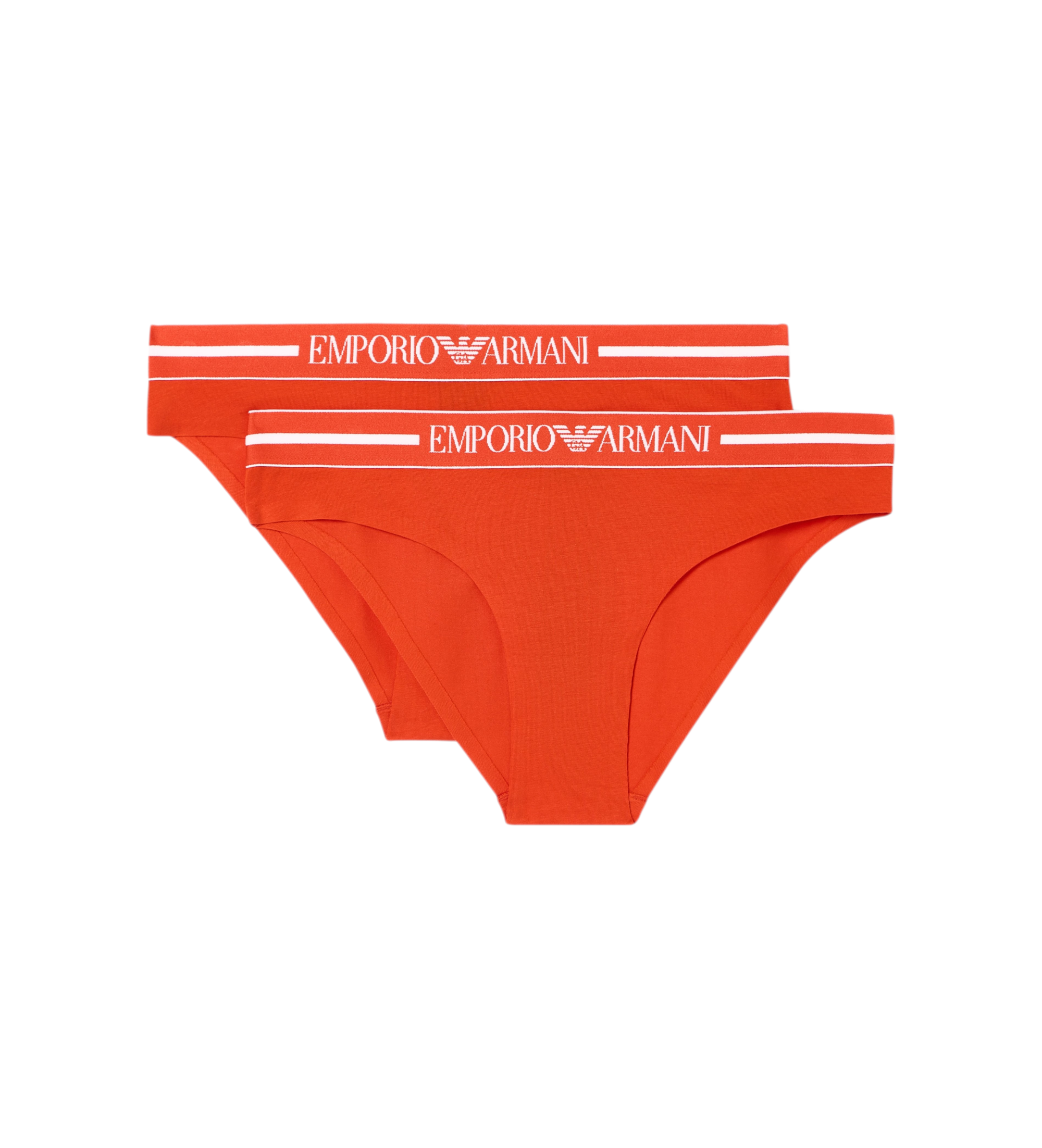 Emporio Armani für Damen. EW000403_AF19023 2er Set korallenfarbener Day-Slips (L), Heimtextilien, Baumwolle