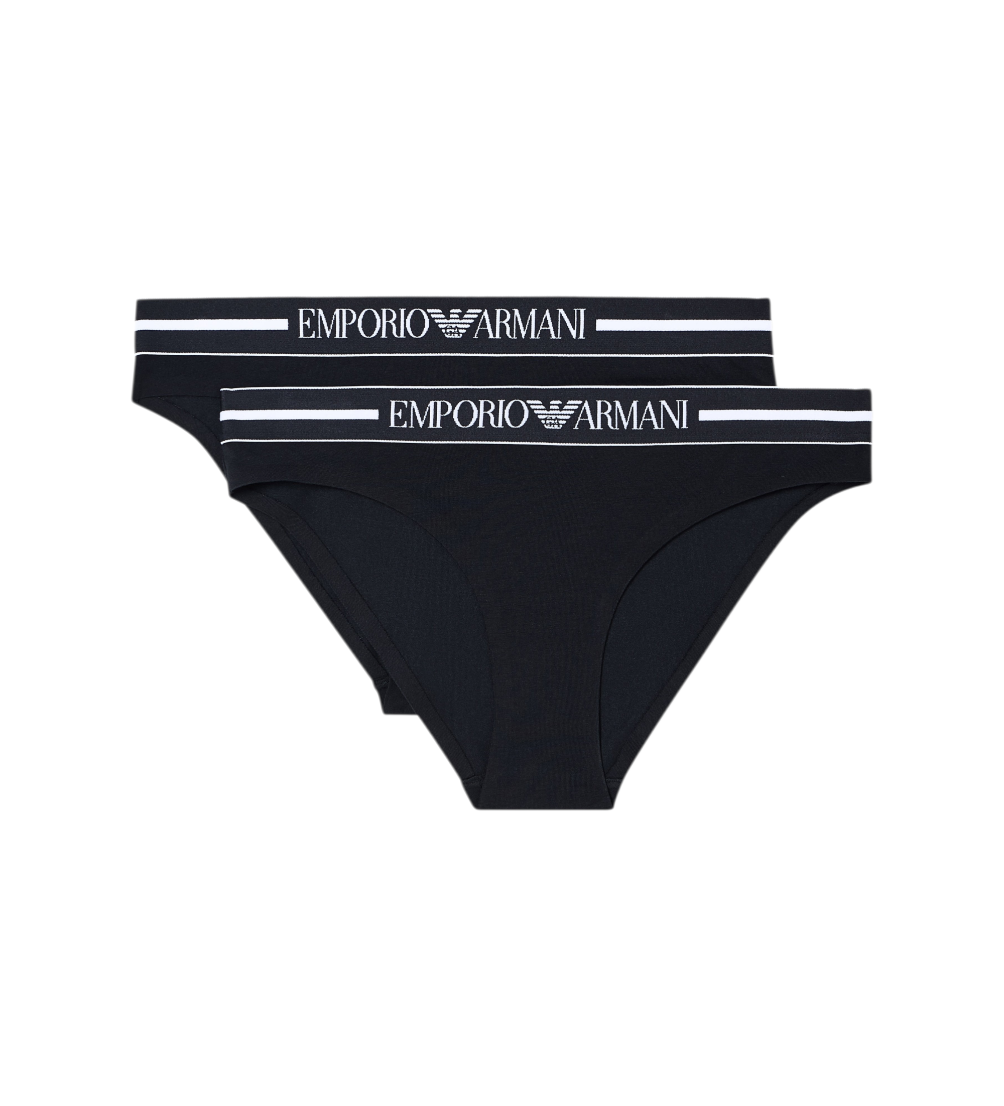 Emporio Armani für Damen. EW000403_AF19023 2er Set schwarzer Day-Slips (M), Heimtextilien, Baumwolle