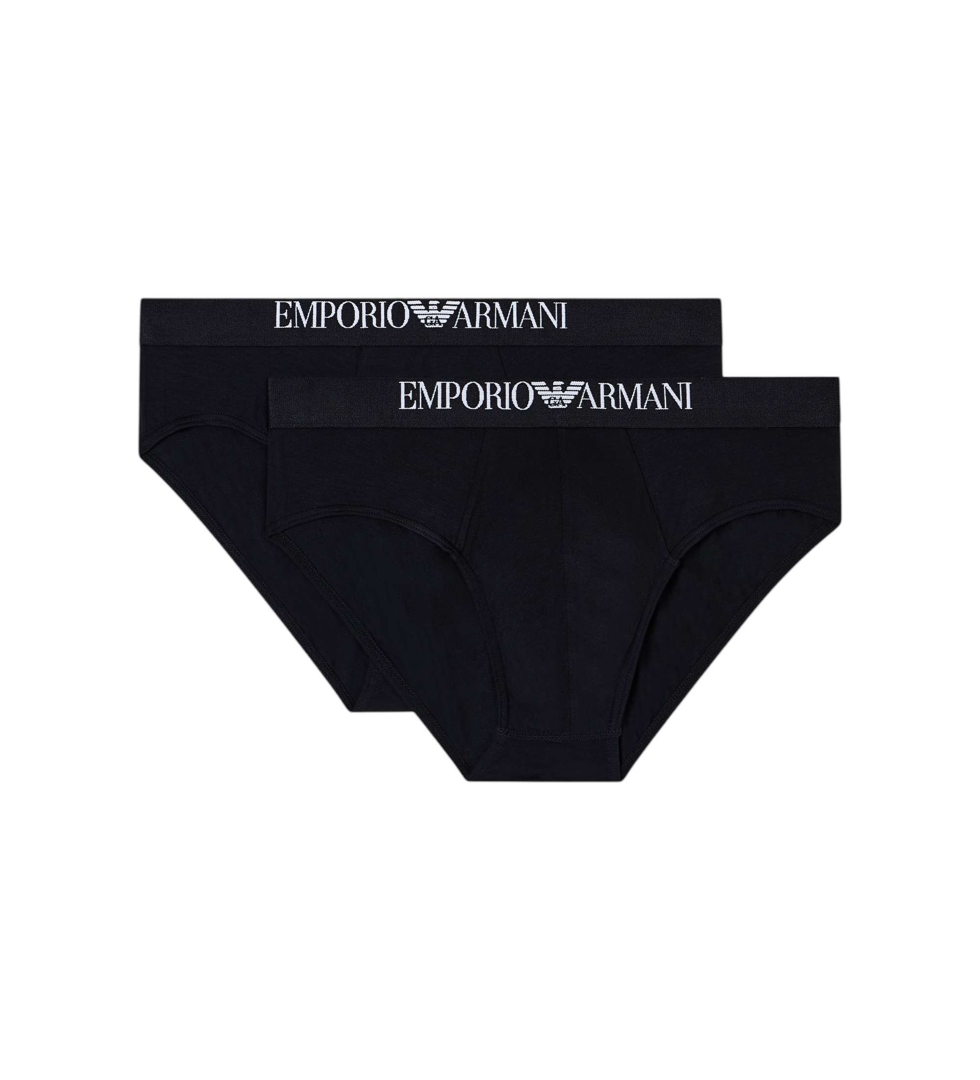 Emporio Armani für Herren. EM000251_AF14134 Set 2 Max-Slips schwarz (L), Heimtextilien, Viskose