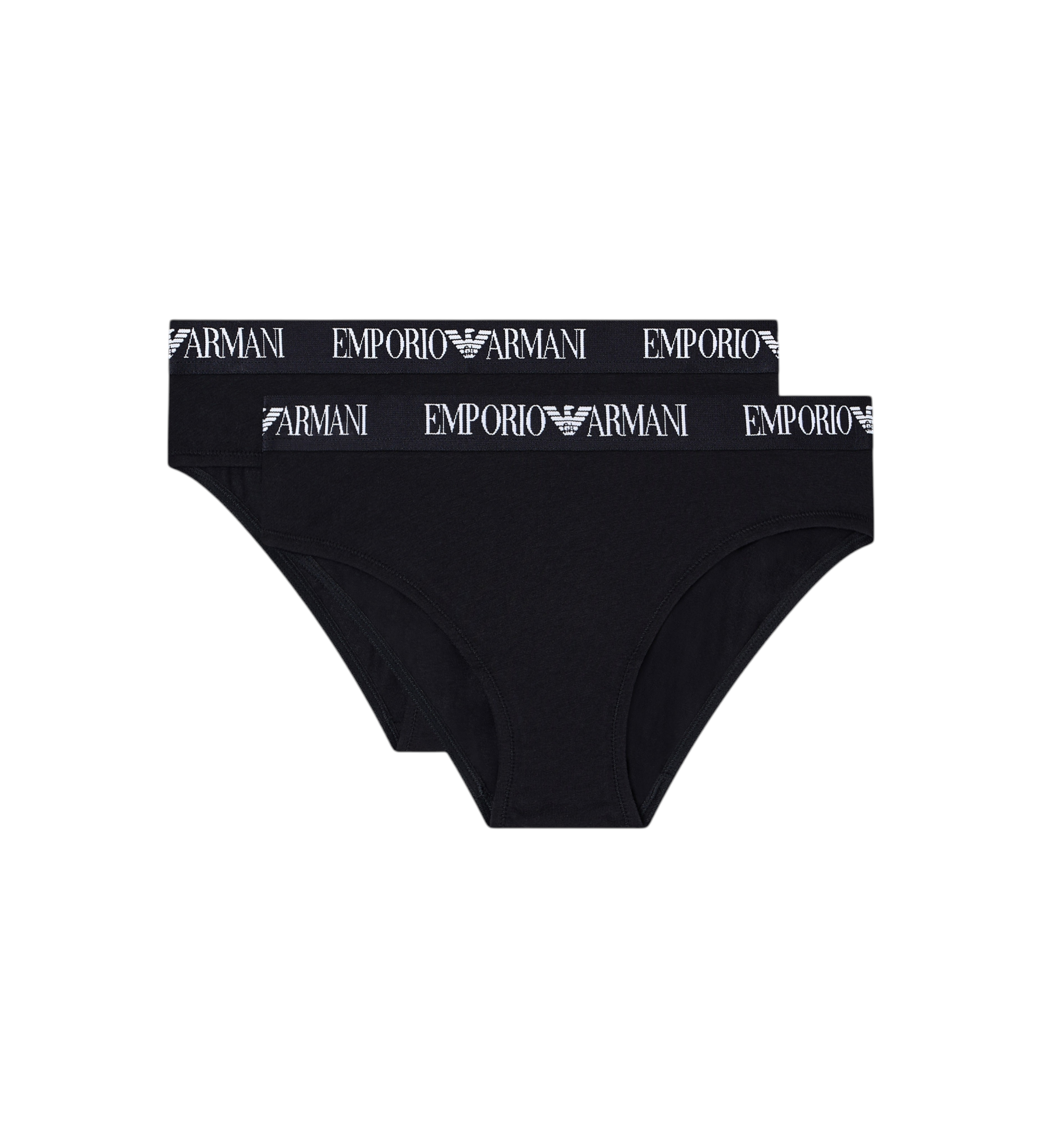 Emporio Armani für Damen. EW000403_AF13033 Satz von 2 Höschen Marca schwarz (XS), Heimtextilien, Baumwolle