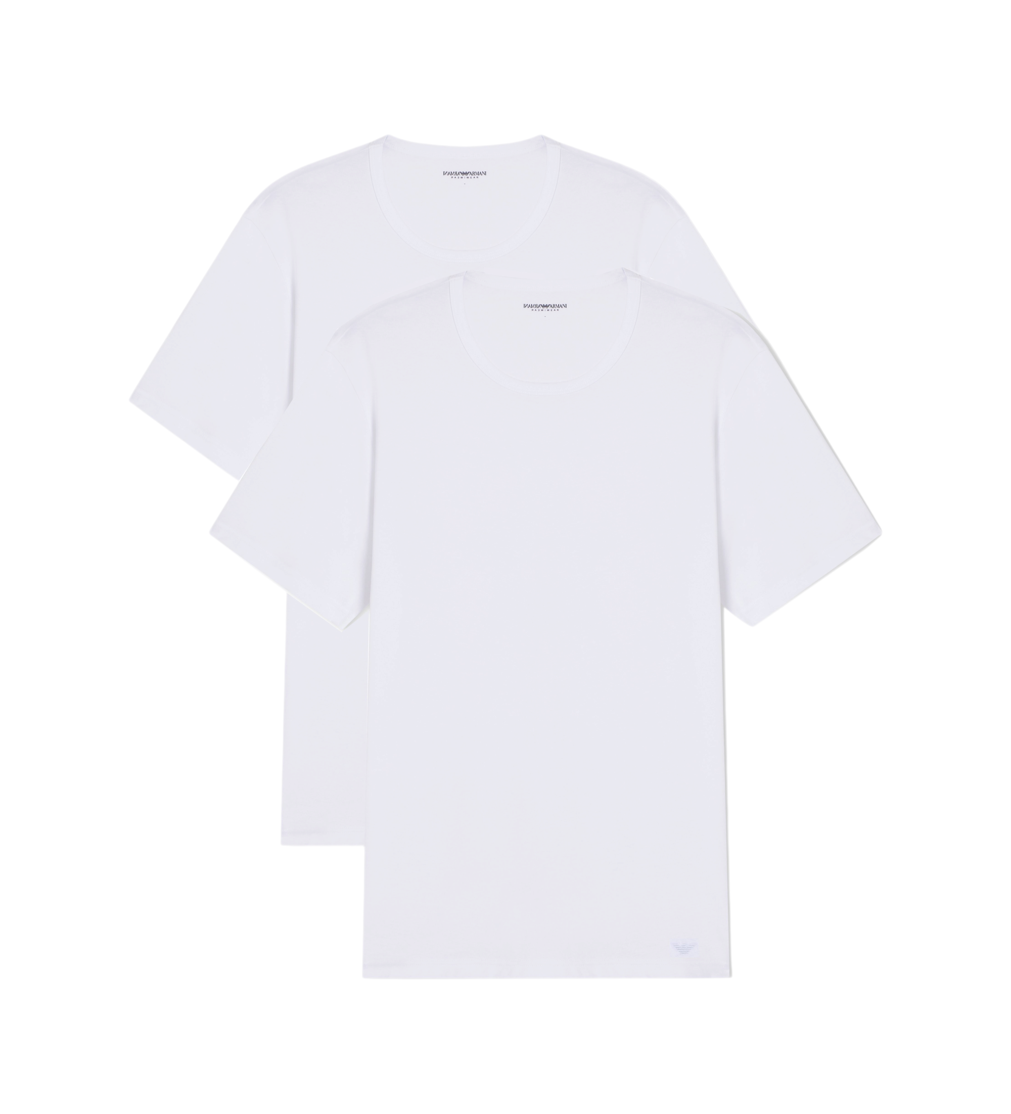 Emporio Armani für Herren. EM000391_AF24322 2er-Set weiße T-Shirts (L), Heimtextilien, Baumwolle, Kurzarm