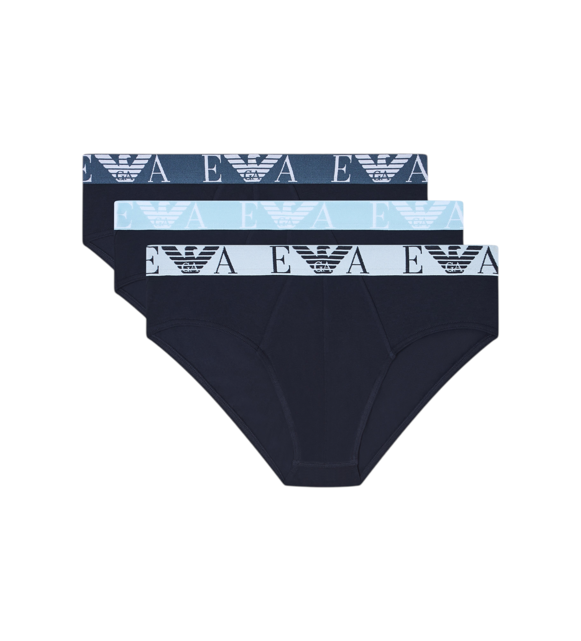 Emporio Armani für Herren. EM000258_AF20668 Set 3 Prest navy Slip (S), Heimtextilien, Baumwolle, Marine