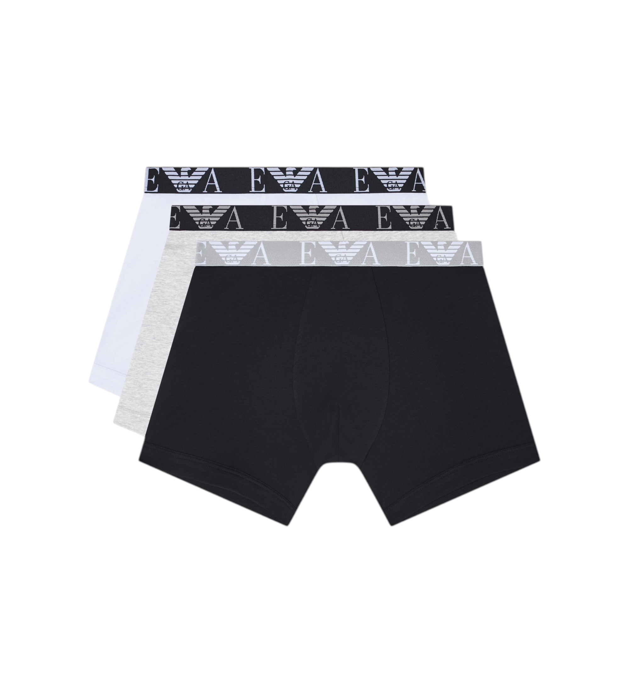Emporio Armani für Herren. EM000261_AF20668 Set 3 Boxershorts Spandex schwarz (M), Weiß, Heimtextilien, Grau, Baumwolle