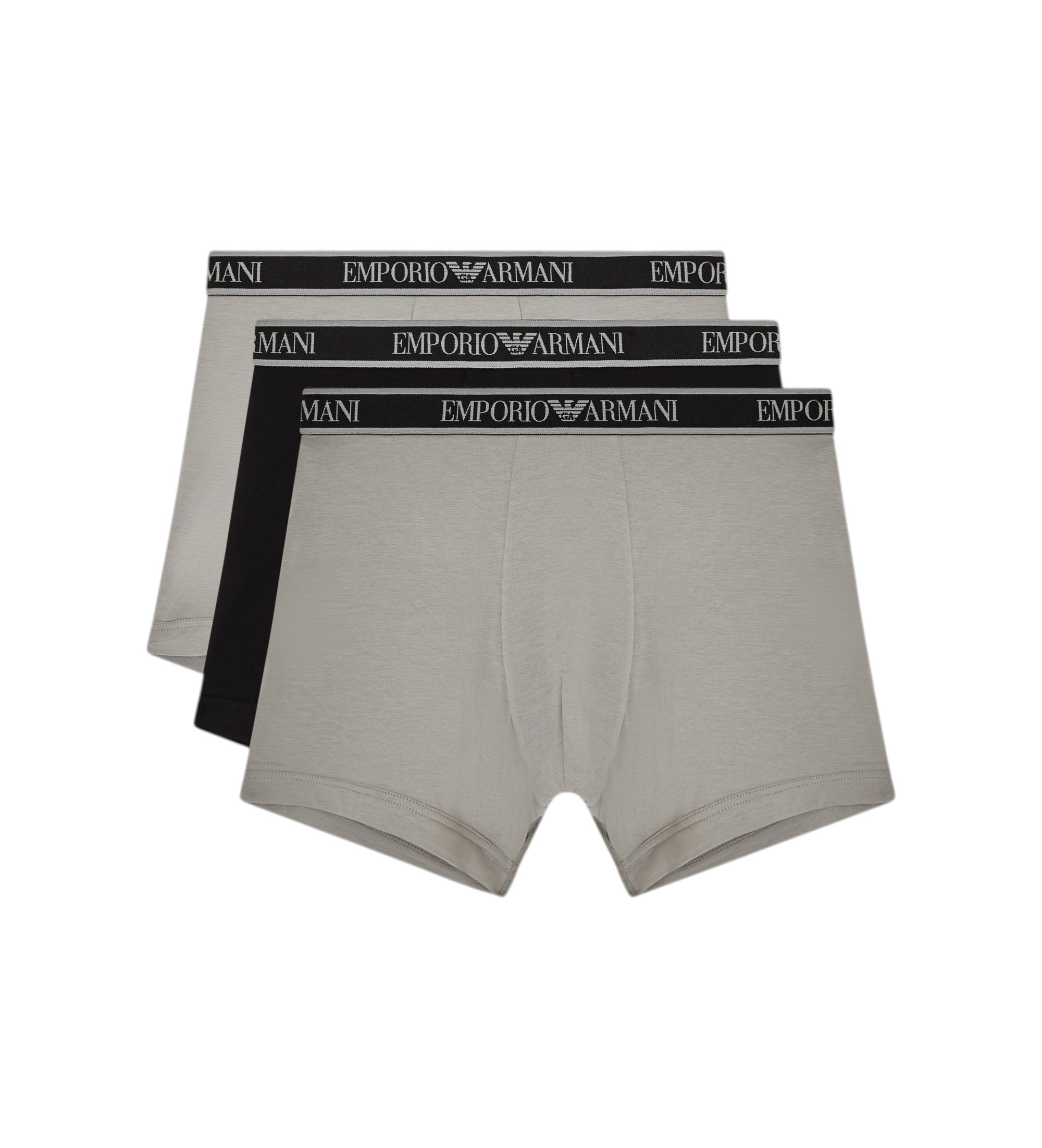 Emporio Armani für Herren. EM000261_AF20669 Set 3 Boxershorts Confot schwarz, grau (XXL), Heimtextilien, Baumwolle