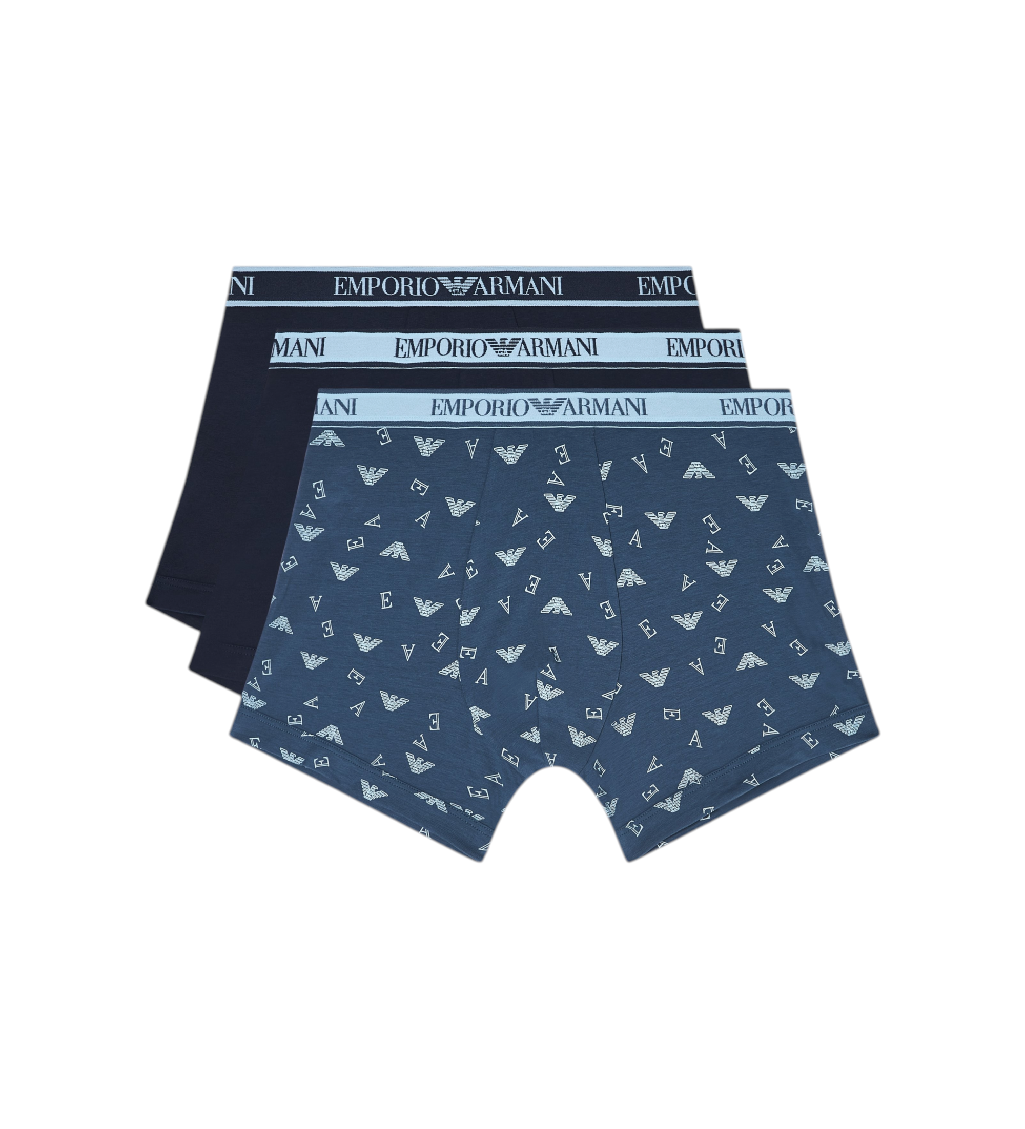 Emporio Armani für Herren. EM000371_AF20669 Set 3 Core Logobanda Boxershorts blau (M), Heimtextilien, Baumwolle, Marine