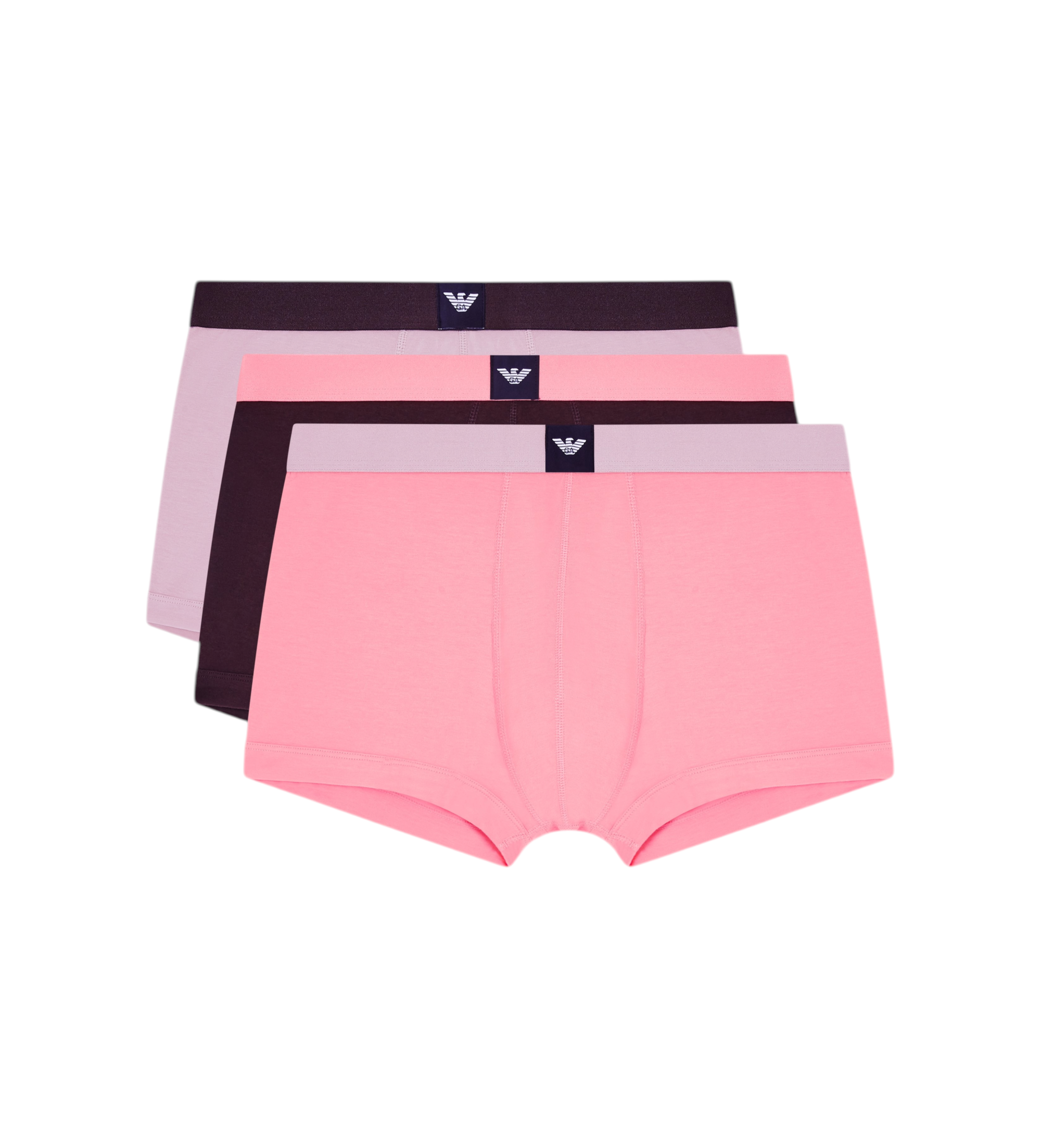 Emporio Armani für Herren. EM002205_AF20673 Set 3 Bottom Boxershorts rosa, kastanienbraun (M), Heimtextilien, Baumwolle