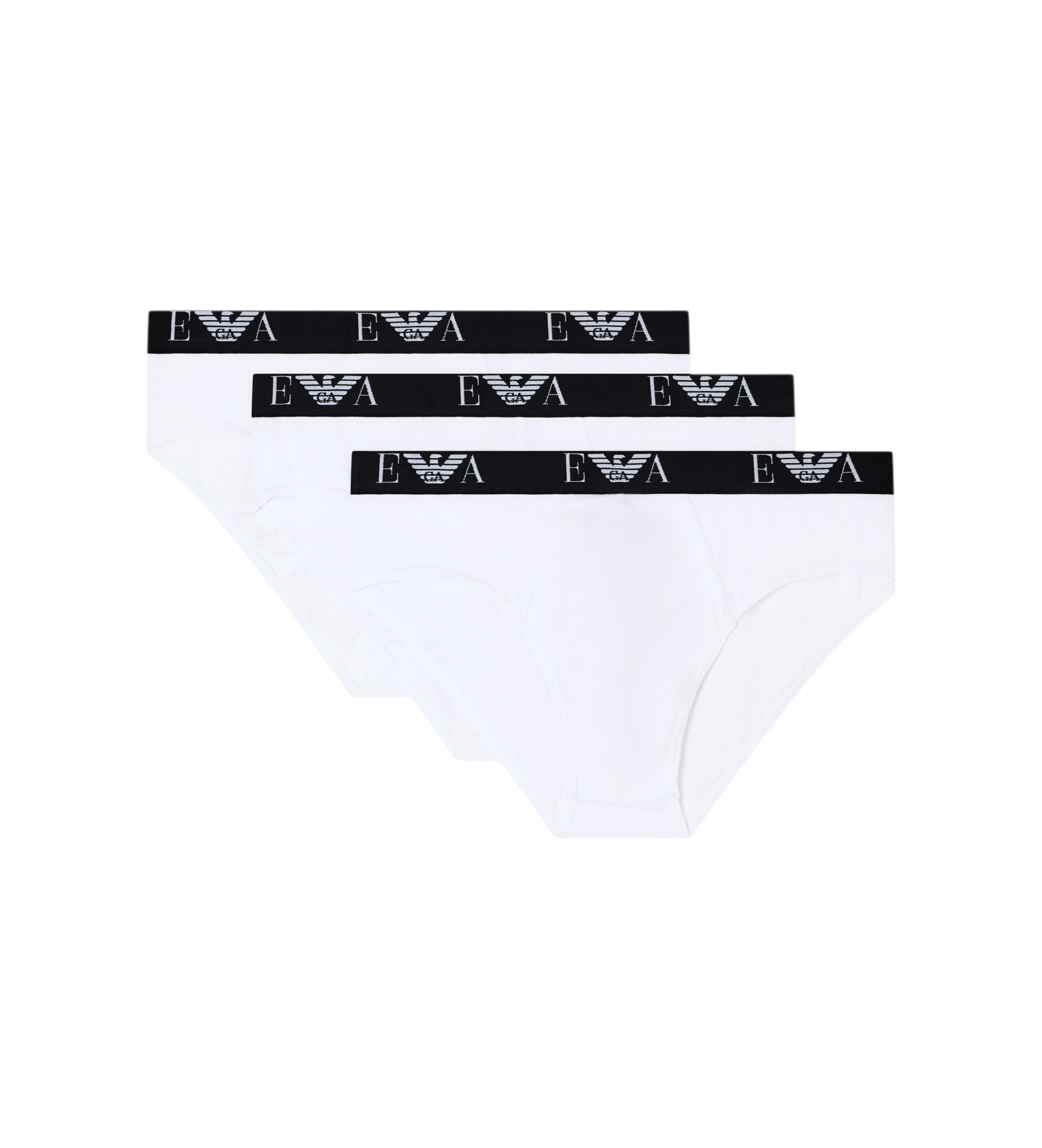 Emporio Armani für Herren. EM000258_AF14131 Set 3 weiße Classic-Slips (S), Heimtextilien, Baumwolle