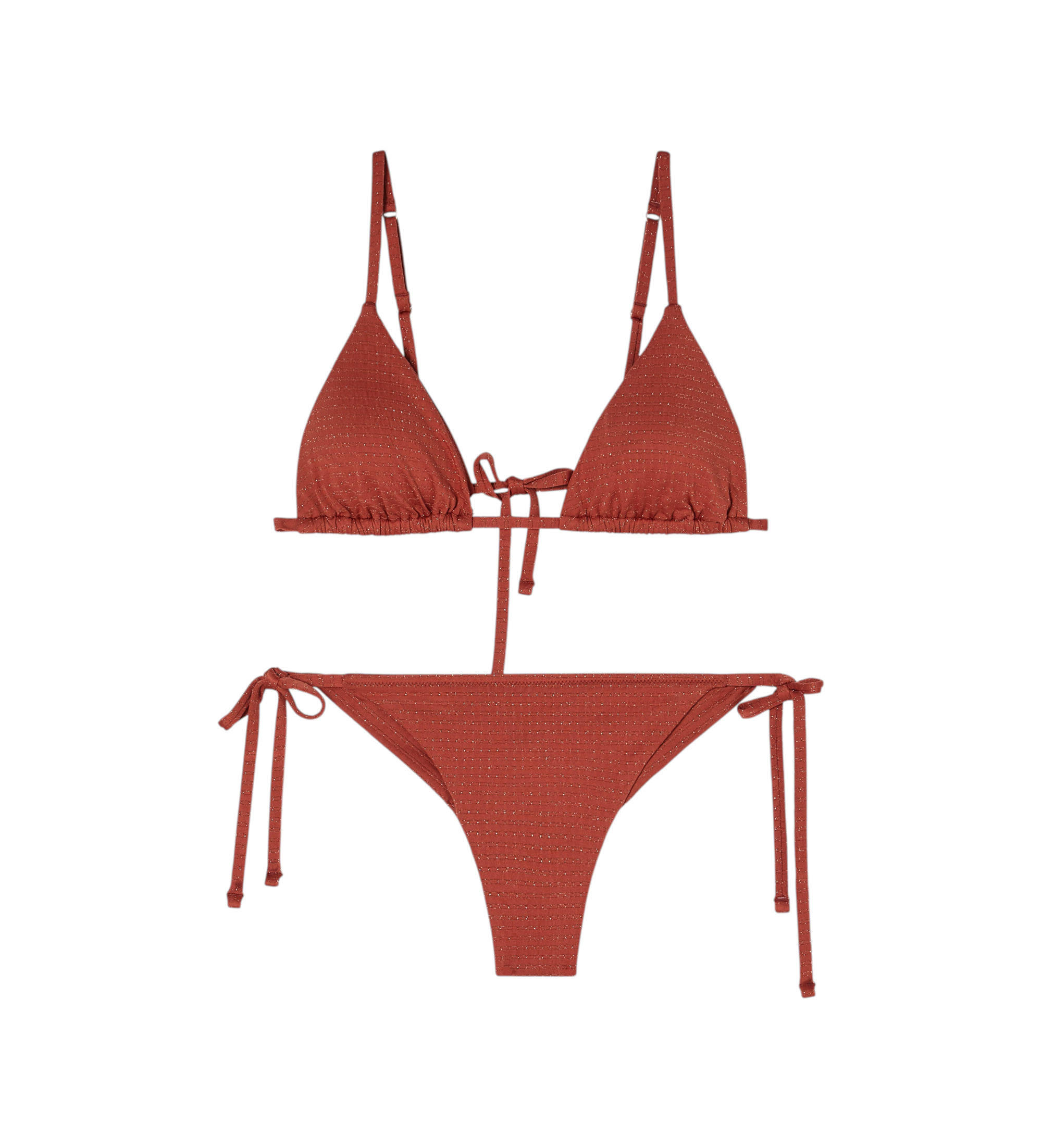 Emporio Armani für Damen. EW000786_AF20255 Bikiniton rötlichbraun (L), Rot, Strandbekleidung, Polyamid