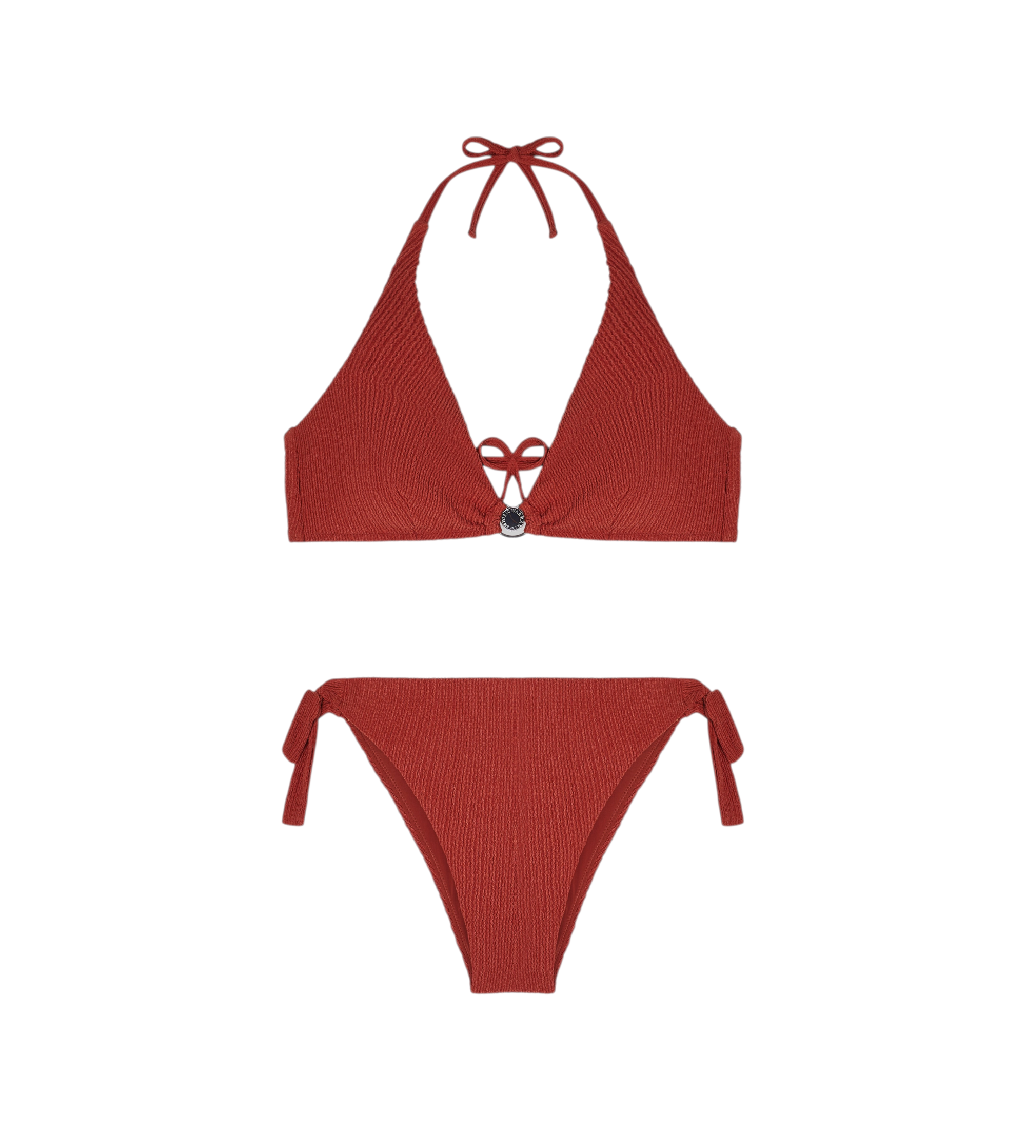 Emporio Armani für Damen. EW003272_AF20238 Bikini Texturiertes Lycra braun (M), Strandbekleidung, Polyester