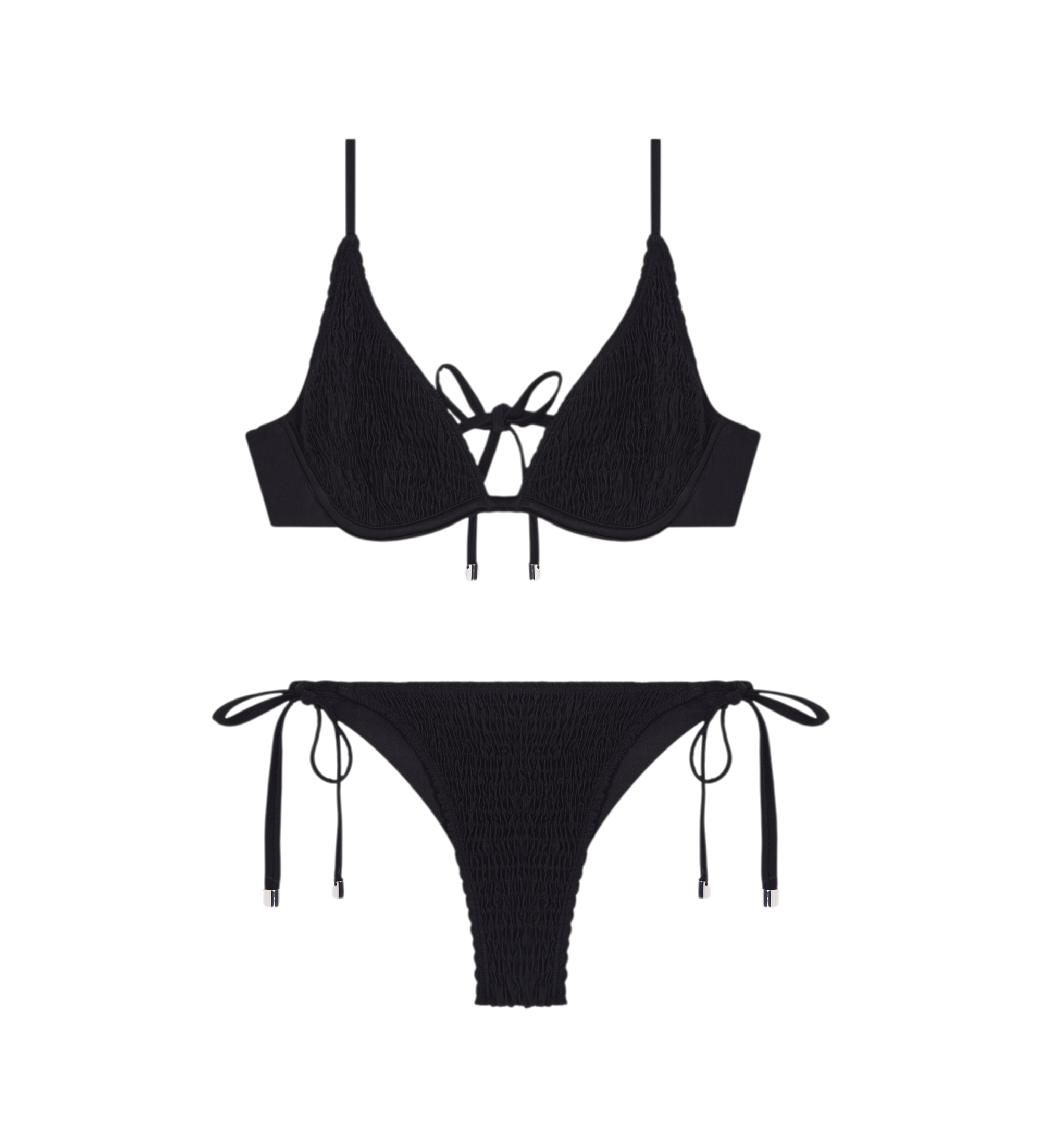 Emporio Armani für Damen. EW003284_AF23750 Bikini Smoking Masche schwarz (L), Strandbekleidung, Polyamid