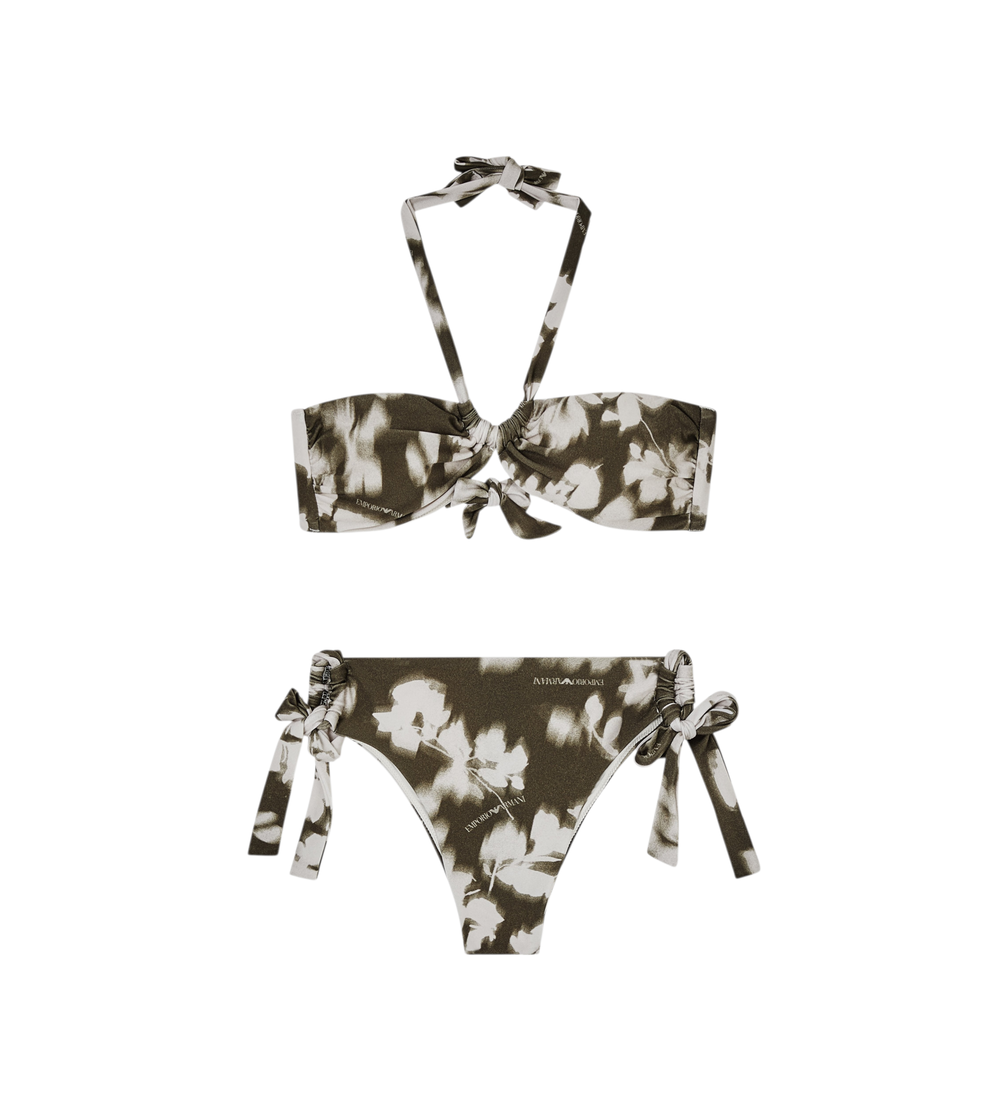 Emporio Armani für Damen. EW003393_AF20248 Bikini Hazy Floral grün (XL), Strandbekleidung, Polyamid