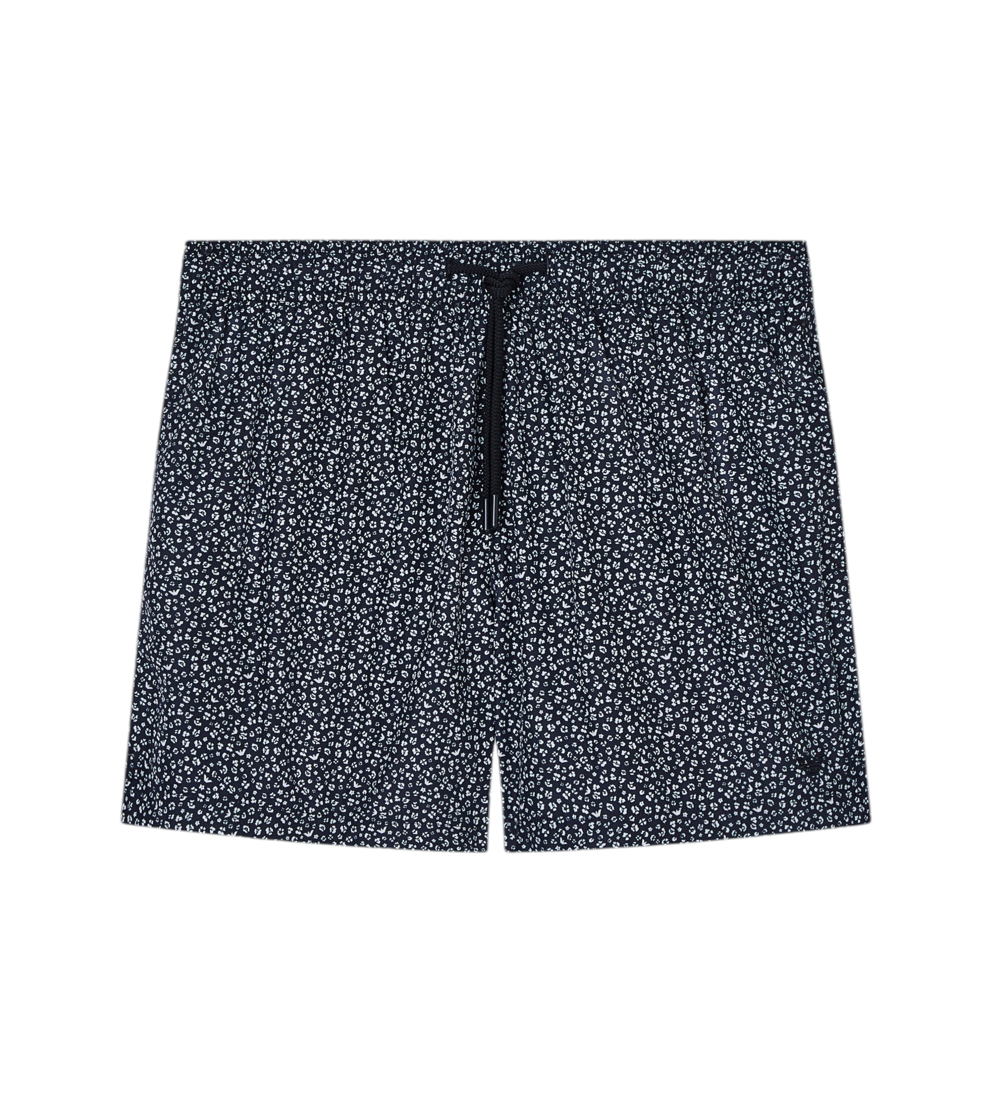 Emporio Armani für Herren. EM000583_AF20439 Schwarz gemusterter Badeanzug (L), Strandbekleidung, Polyester