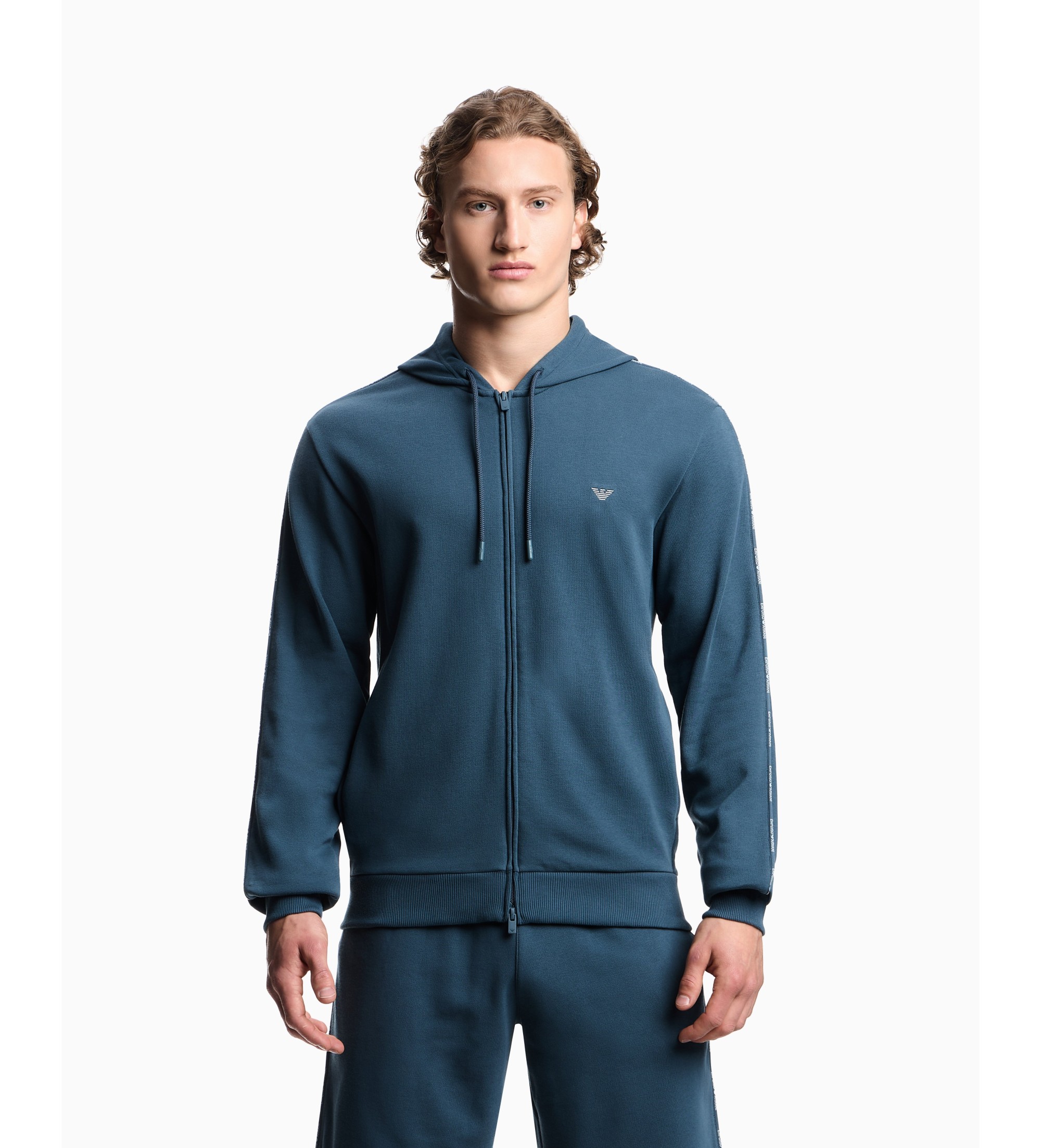 Emporio Armani für Herren. EM000653_AF18887 Frottee-Sweatshirt blau (S), Heimtextilien, Baumwolle