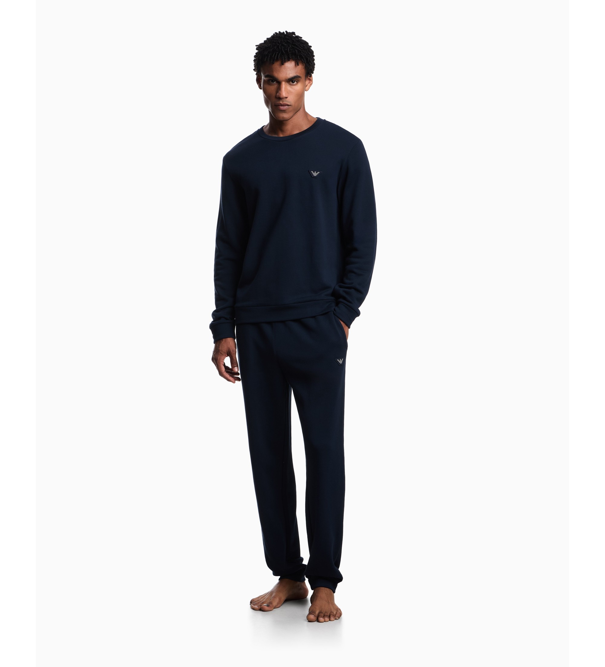 Emporio Armani für Herren. EM001922_AF19060 Trainingsanzug Lounge navy (XL), Heimtextilien, Baumwolle, Langarm, Marine