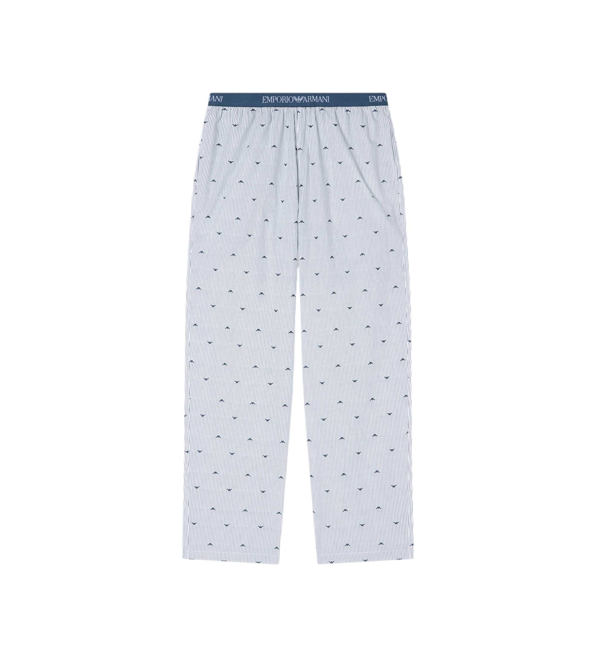 Emporio Armani für Herren. EM001410_AF19059 Homewear-Hose mit Logo in blauem Jacquard-Gewebe (L), Heimtextilien, Baumwolle