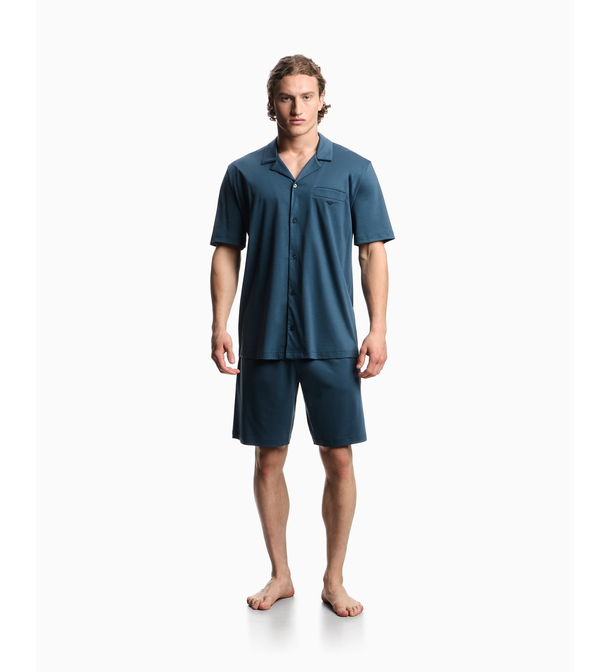 Emporio Armani für Herren. EM001372_AF20670 Pyjamas Nachtblau (M), Heimtextilien, Baumwolle, Kurzarm