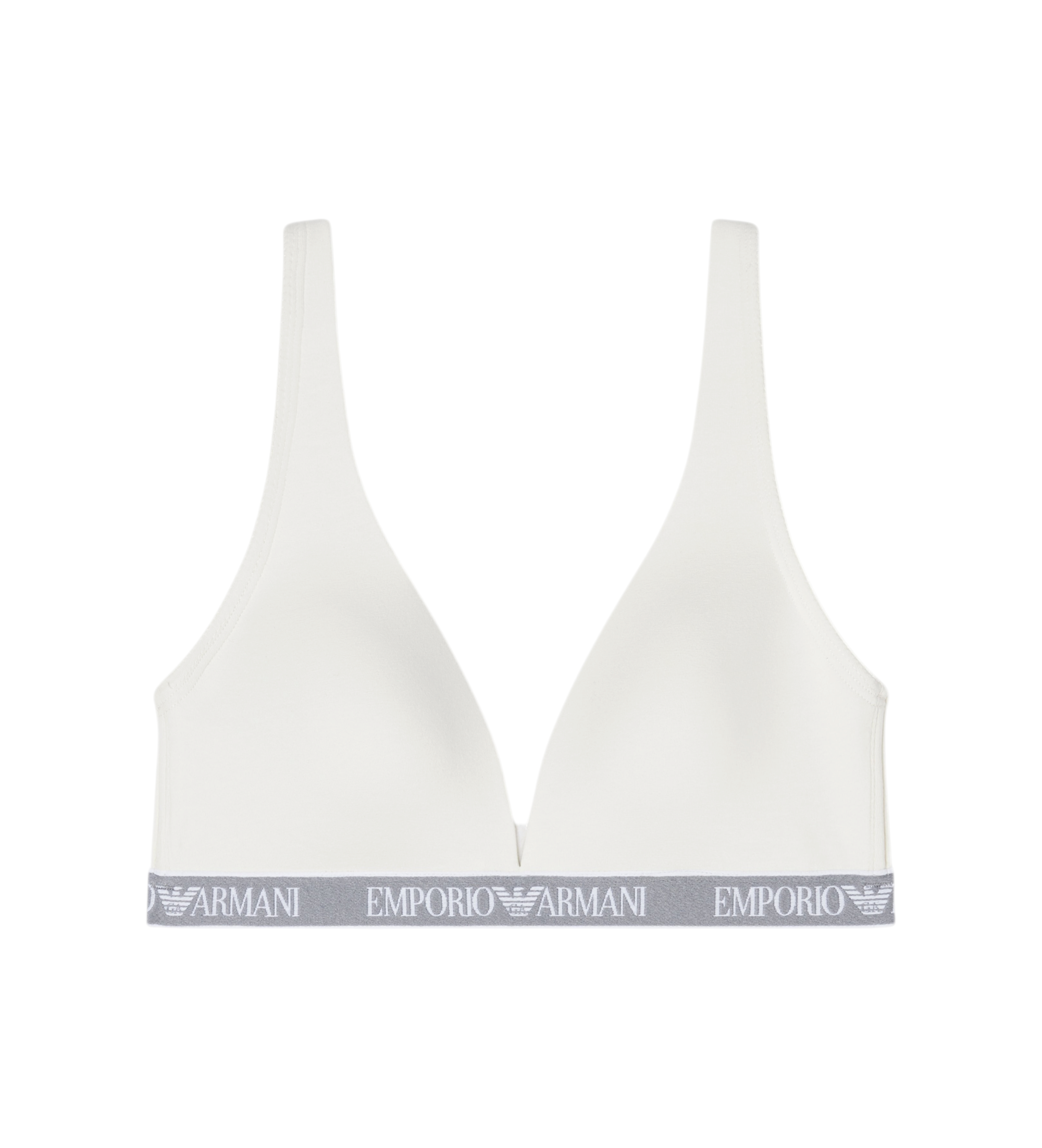 Emporio Armani für Damen. EW000436_AF19026 Logo-Band-BH weiß (L), Heimtextilien, Baumwolle