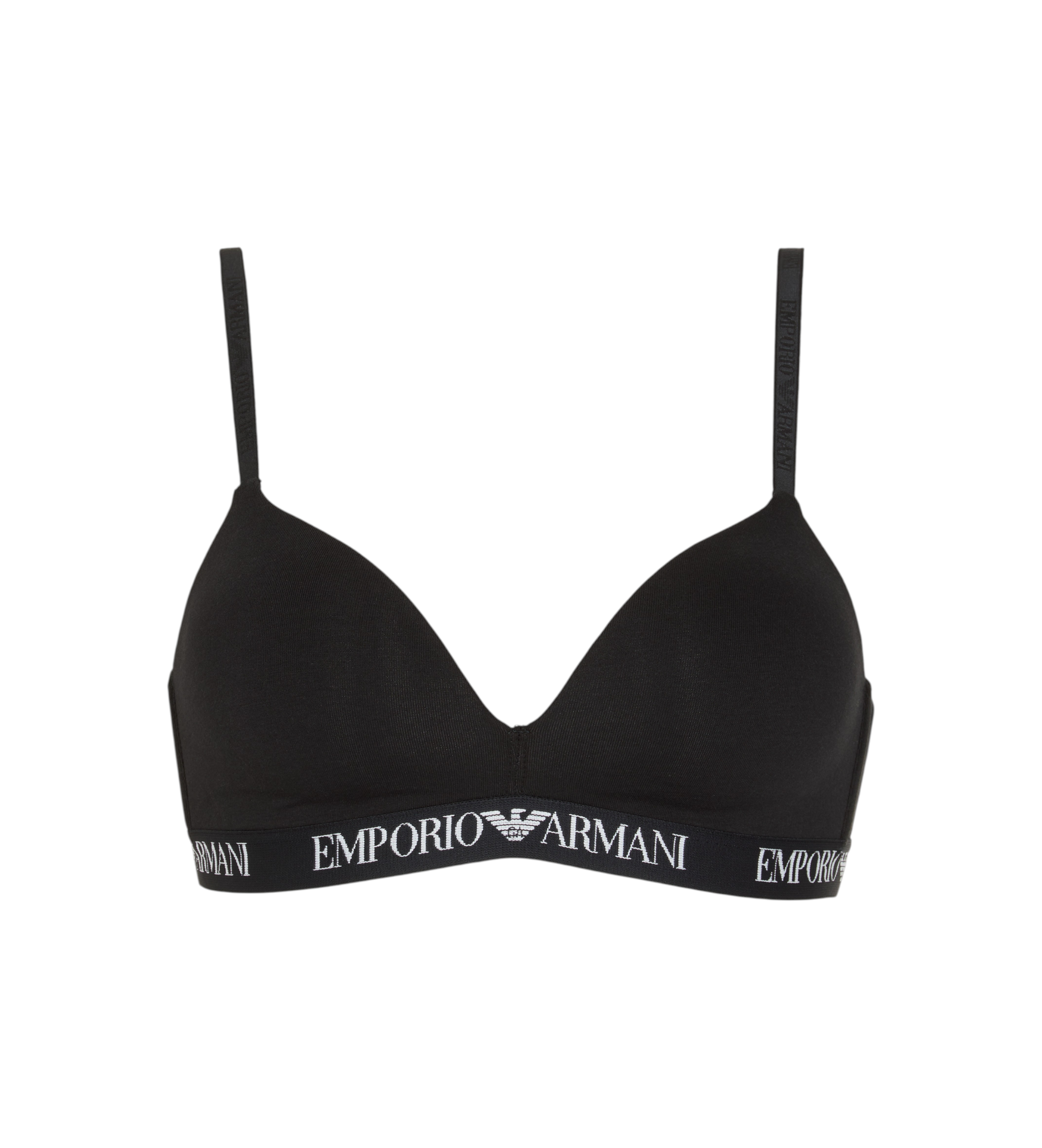 Emporio Armani für Damen. EW000442_AF13033 Gepolsterter Triangel-BH schwarz (S), Heimtextilien, Baumwolle