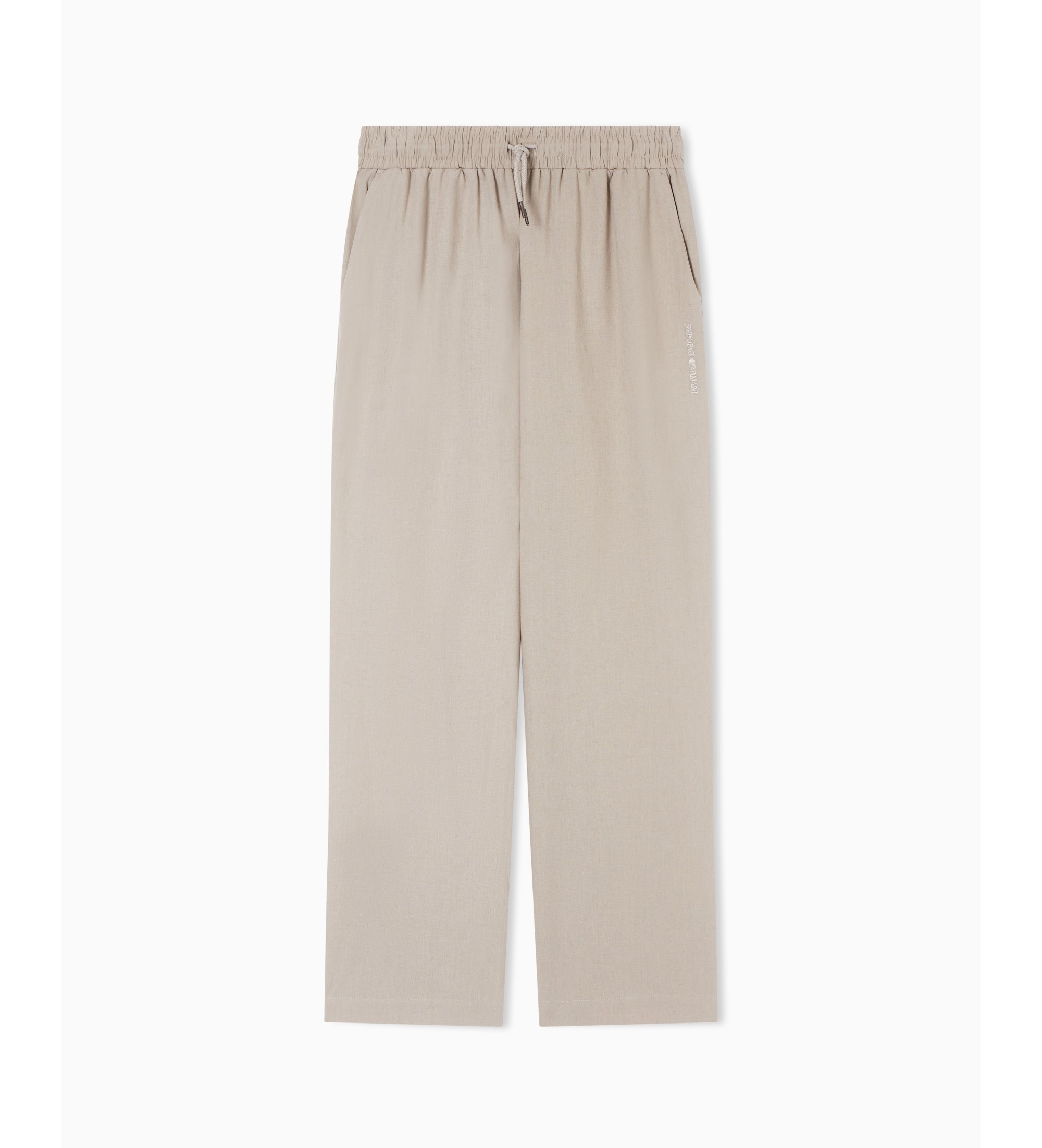 Emporio Armani für Herren. EM000586_AF20590 Tonbeige Hose (XL), Lässig, Leinen, Taupe