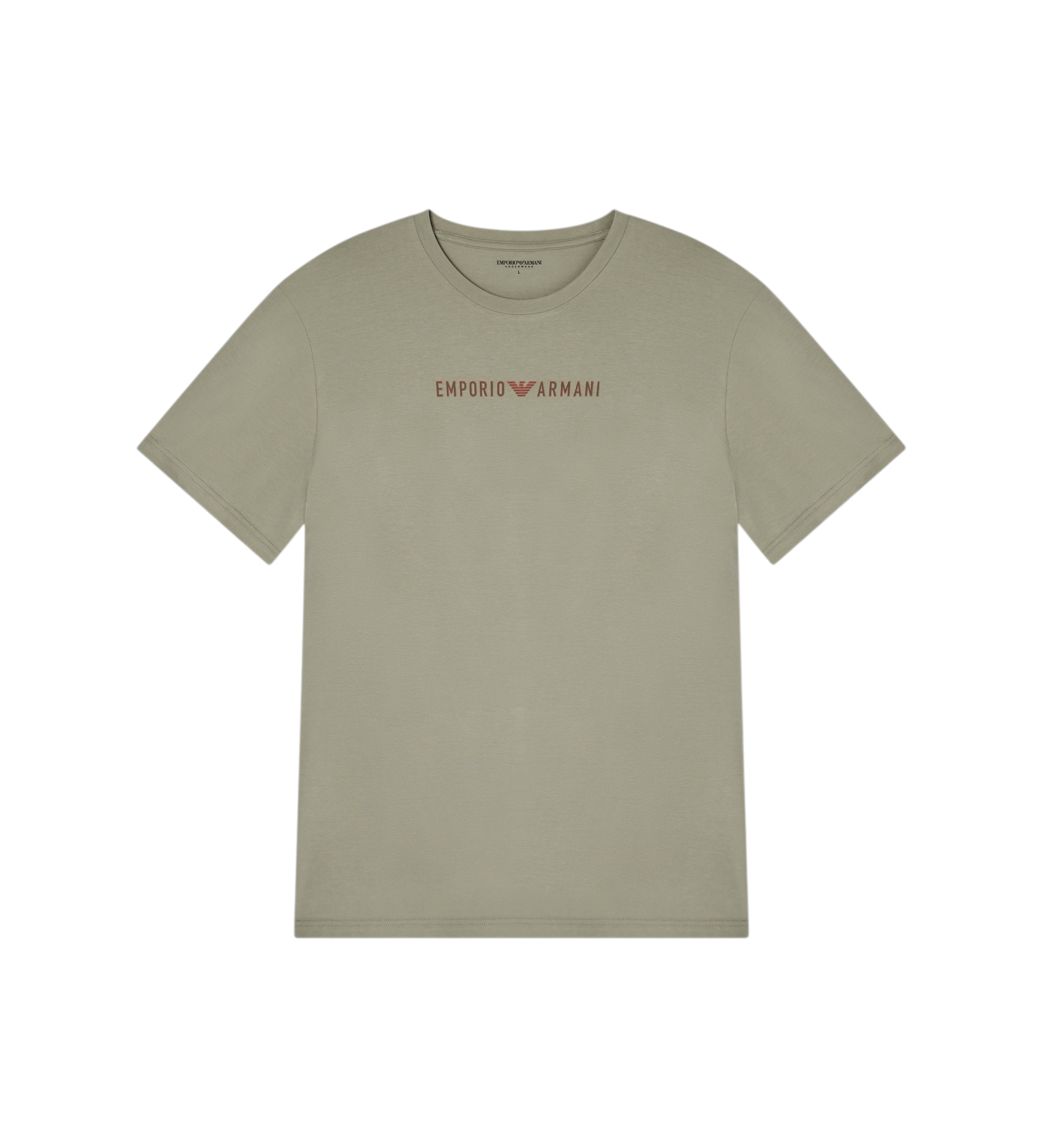 Emporio Armani für Herren. EM000377_AF19055 T-Shirt Textured Logobanda grün (S), Heimtextilien, Baumwolle, Kurzarm