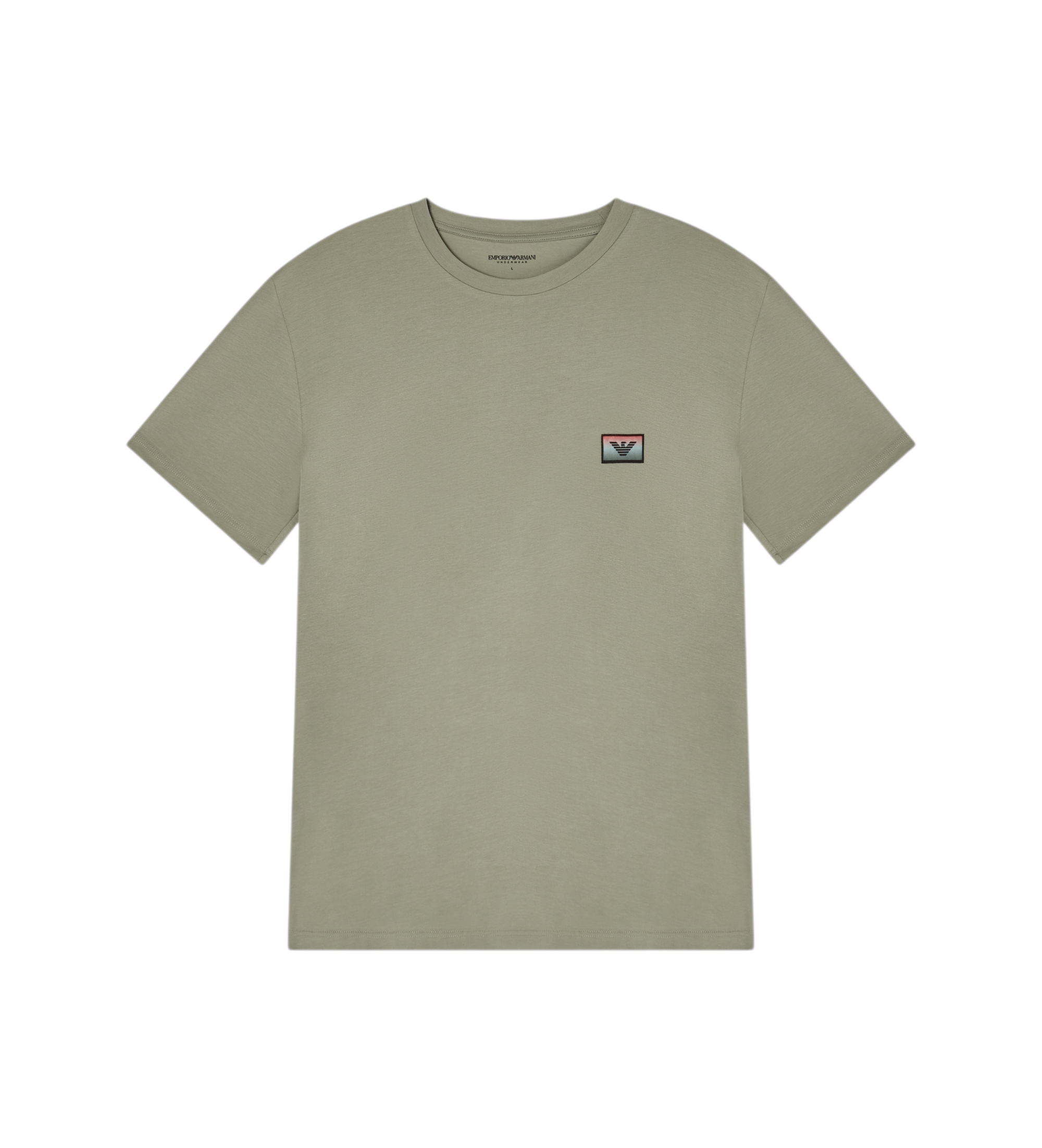 Emporio Armani für Herren. EM000379_AF18896 T-shirt Superfine grün (M), Lässig, Baumwolle, Kurzarm