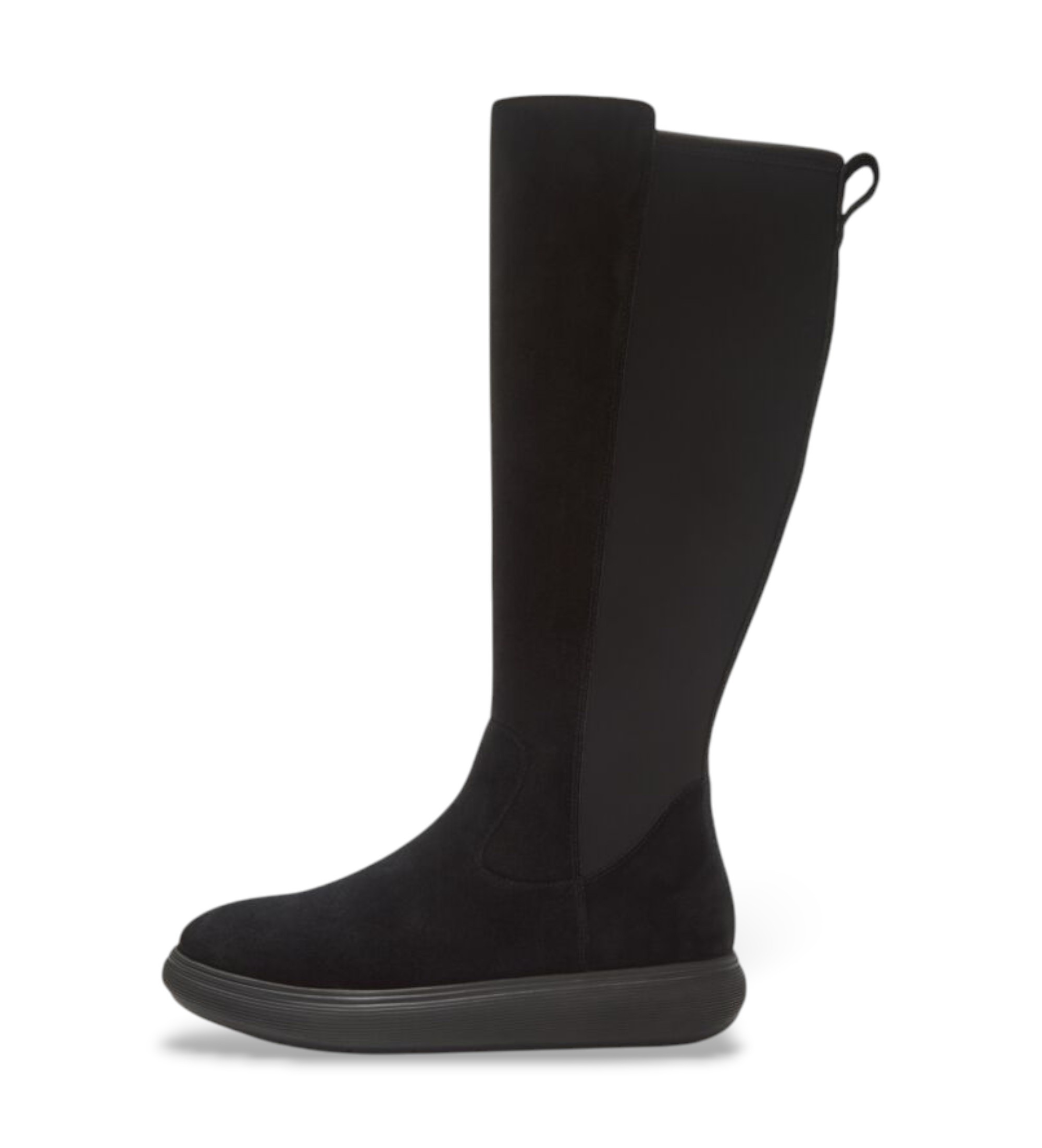 Fitflopvoor vrouwen. ADJ-090 Iq-Comff hoge laarzen van leer zwart (40), Plat, Ritssluiting, Casual