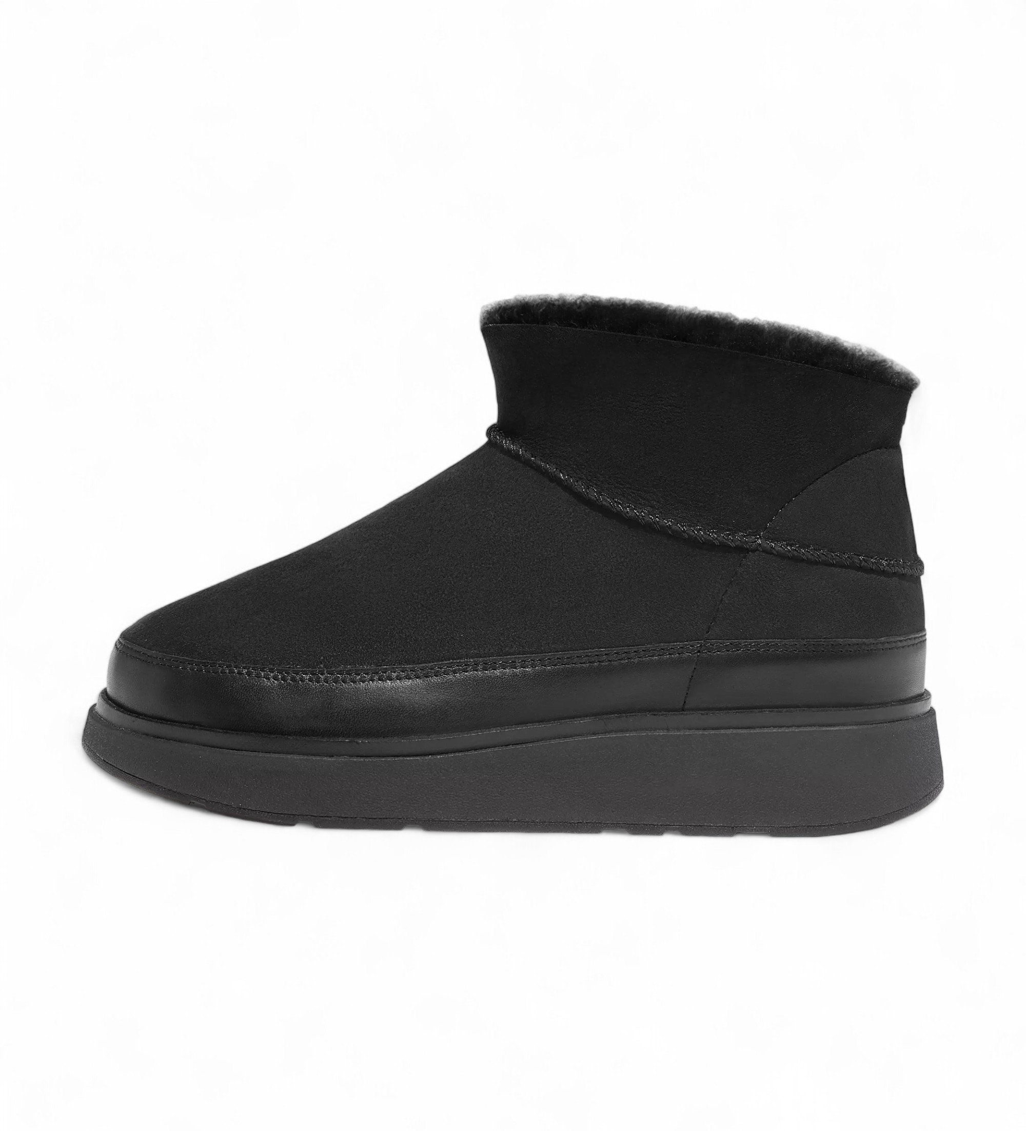 Fitflop für Damen. GP1-090 Gen-Ff Lederstiefelette schwarz (36), Wohnung, Keine, Lässig