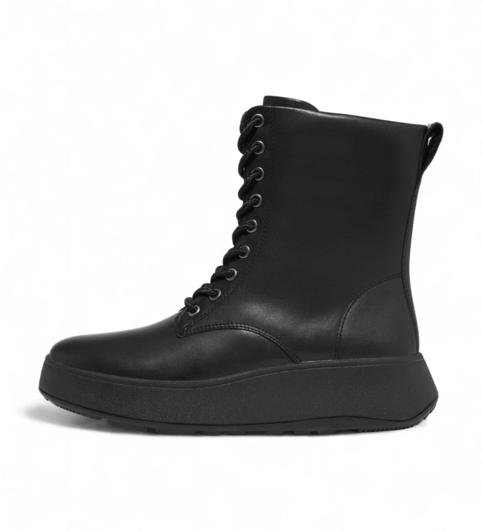 Fitflop für Damen. GM4-090 F-Mode Lederstiefeletten schwarz (37), 3 bis 5 cm, Reißverschluss, Lässig