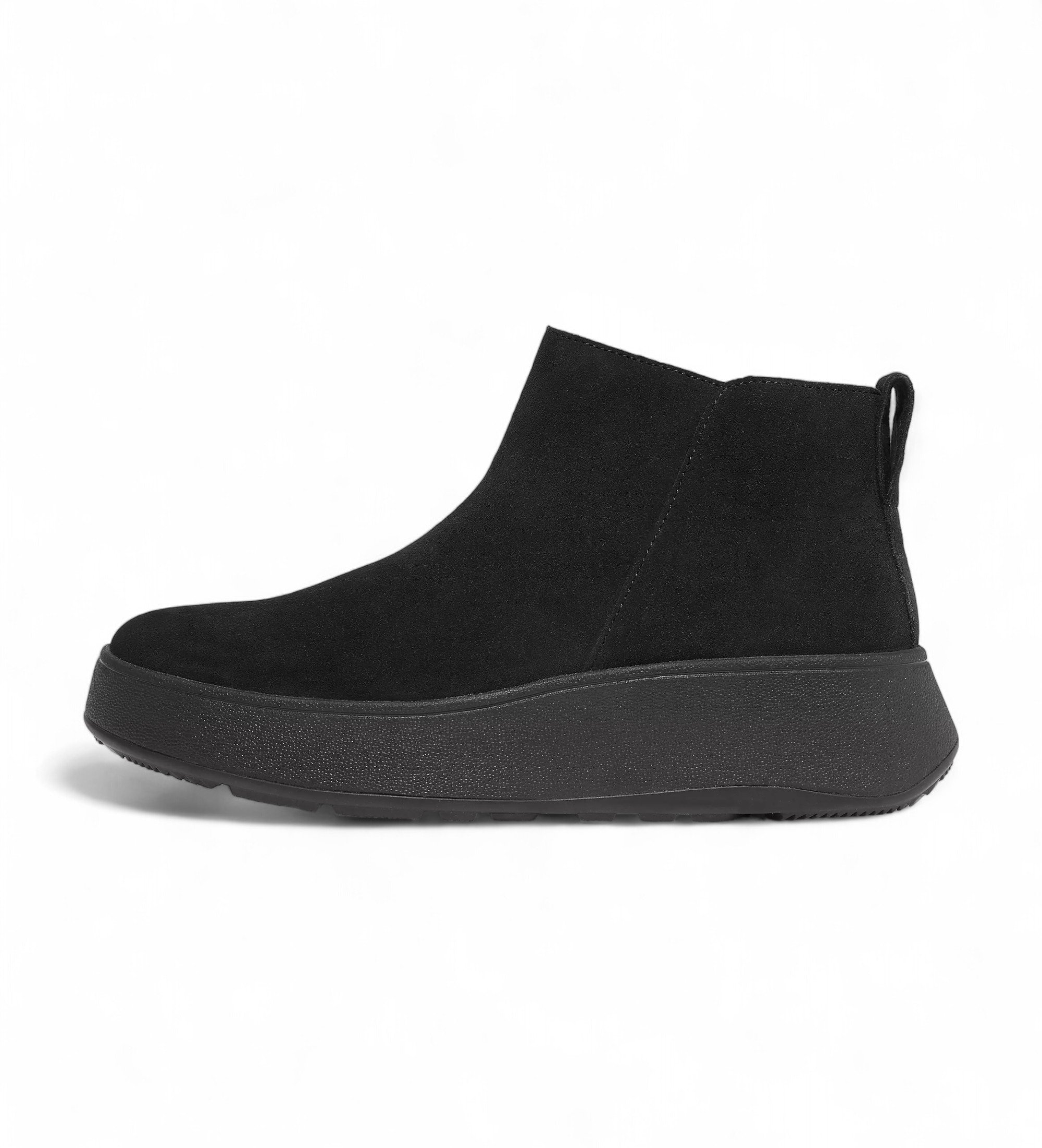 Fitflop für Damen. GM3-090 F-Mode Lederstiefeletten schwarz (39), 3 bis 5 cm, Reißverschluss, Lässig