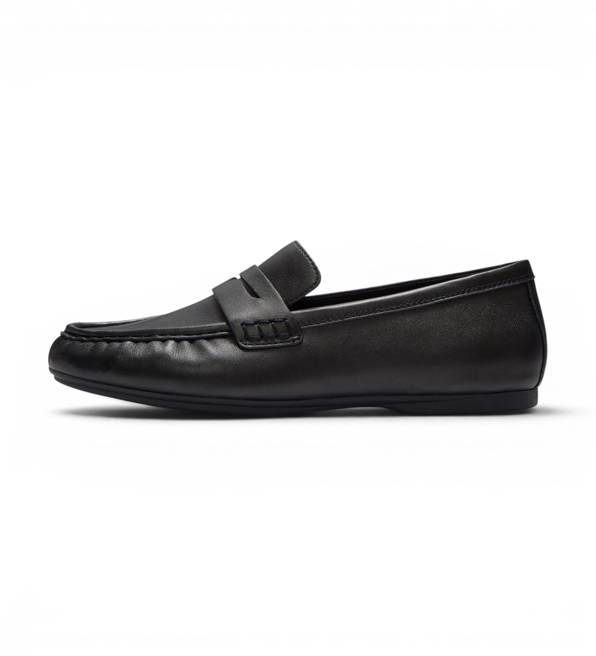 Fitflop für Damen. AAN-090 Delicato Mokassins aus Leder, schwarz (38), Wohnung, Keine, Lässig, Klassisch