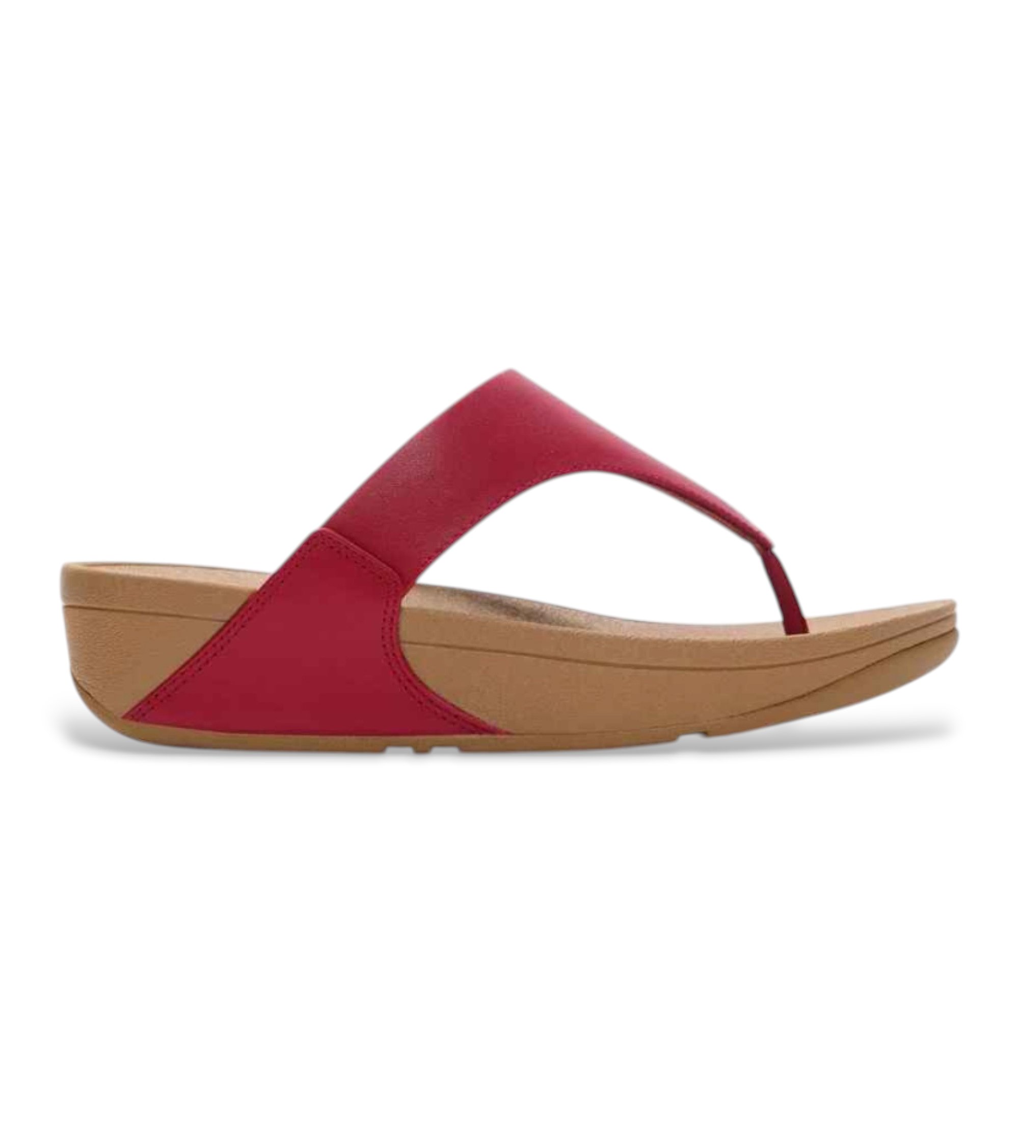 Fitflop für Damen. I88-D47 Ledersandalen Lulu rot (40), 3 bis 5 cm, Keine, Lässig