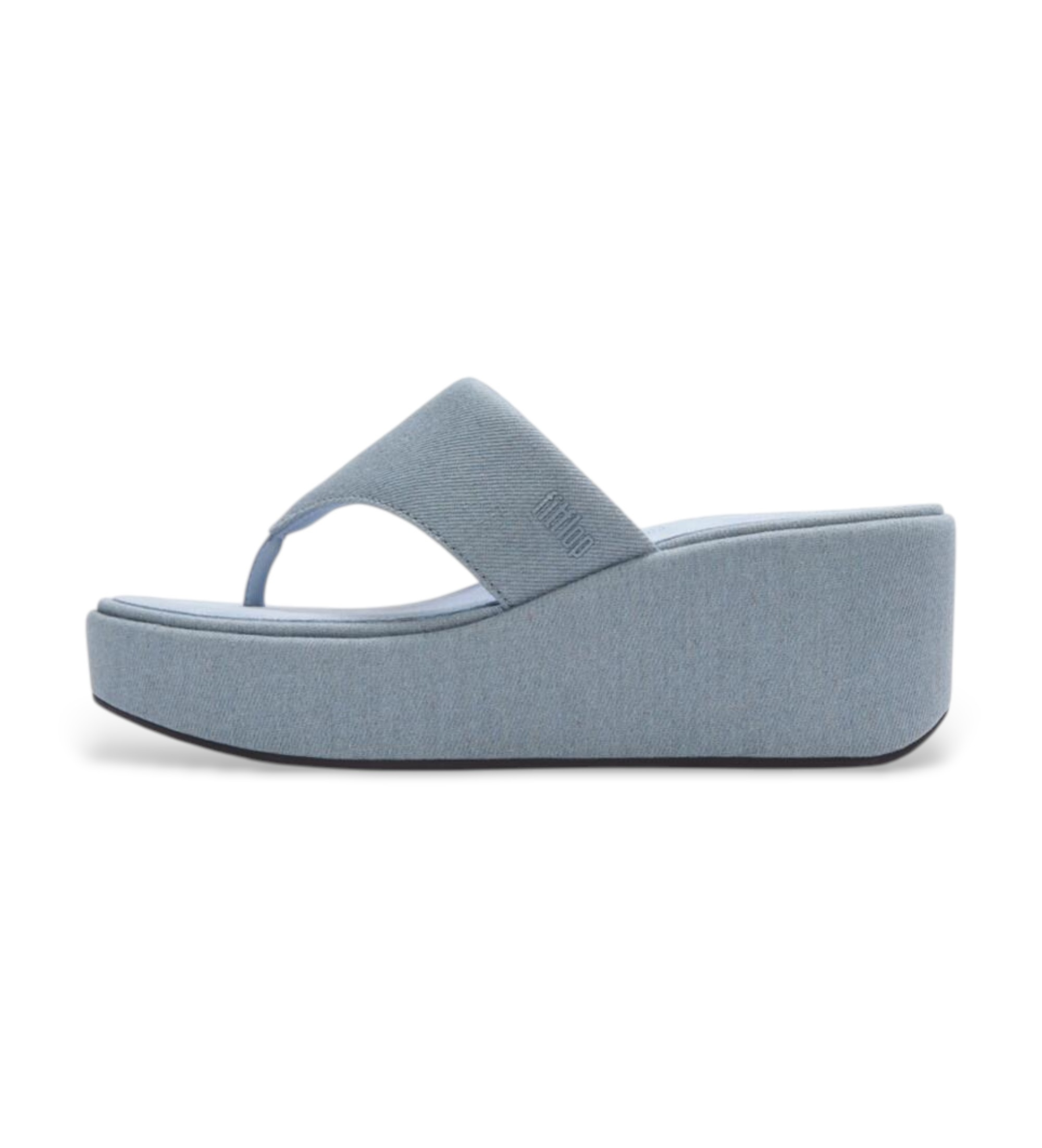 Fitflop für Damen. A5H-E01 Blaue Cowboy-Sandalen (40), 3 bis 5 cm, Keine, Lässig