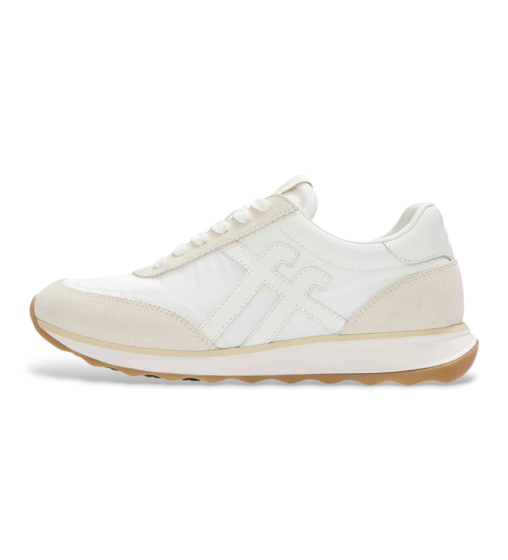 Fitflop für Damen. A5P-646 Retro-Q pirl Schuhe weiß (36), Leder, Wohnung, Schnürsenkel, Lässig