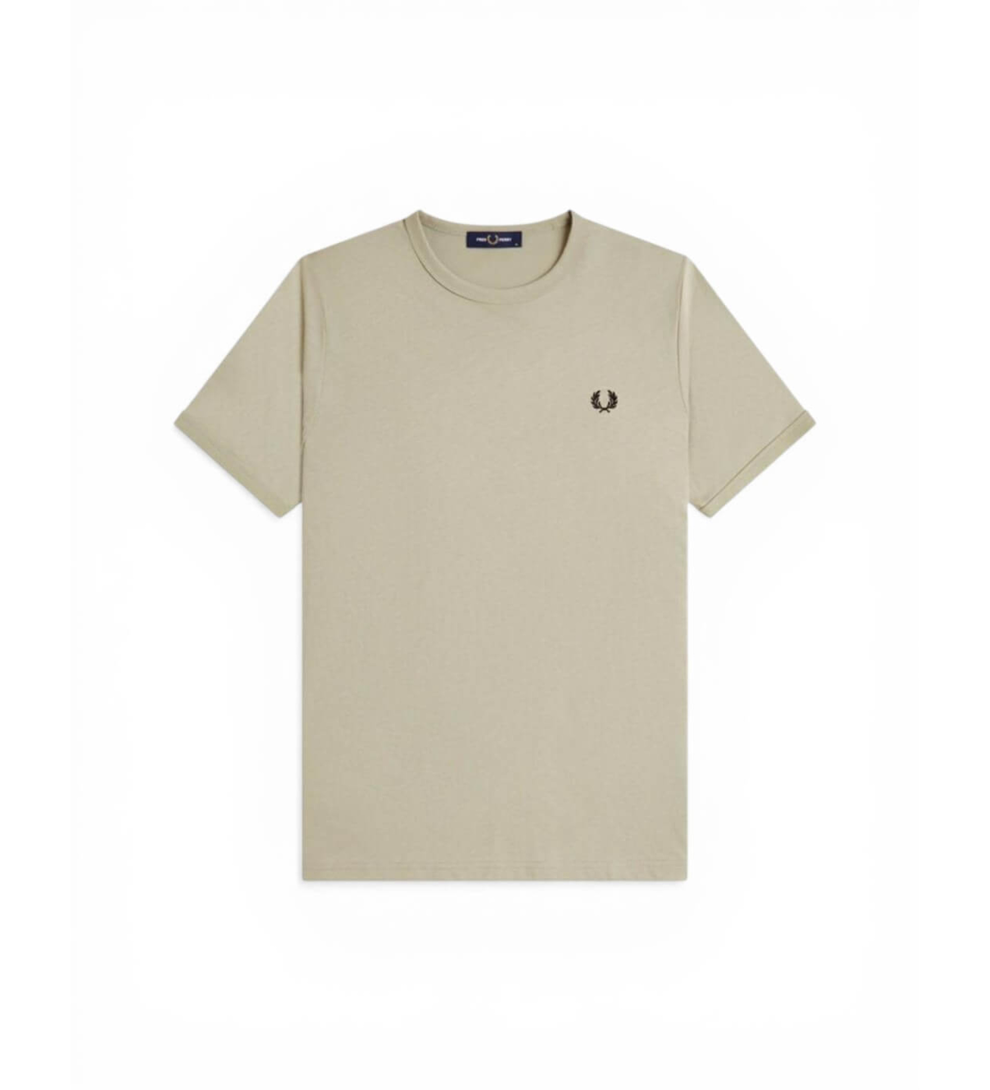 Fred Perry für Herren. M3519 Grünes Ringer-T-Shirt (S), Lässig, Baumwolle, Kurzarm