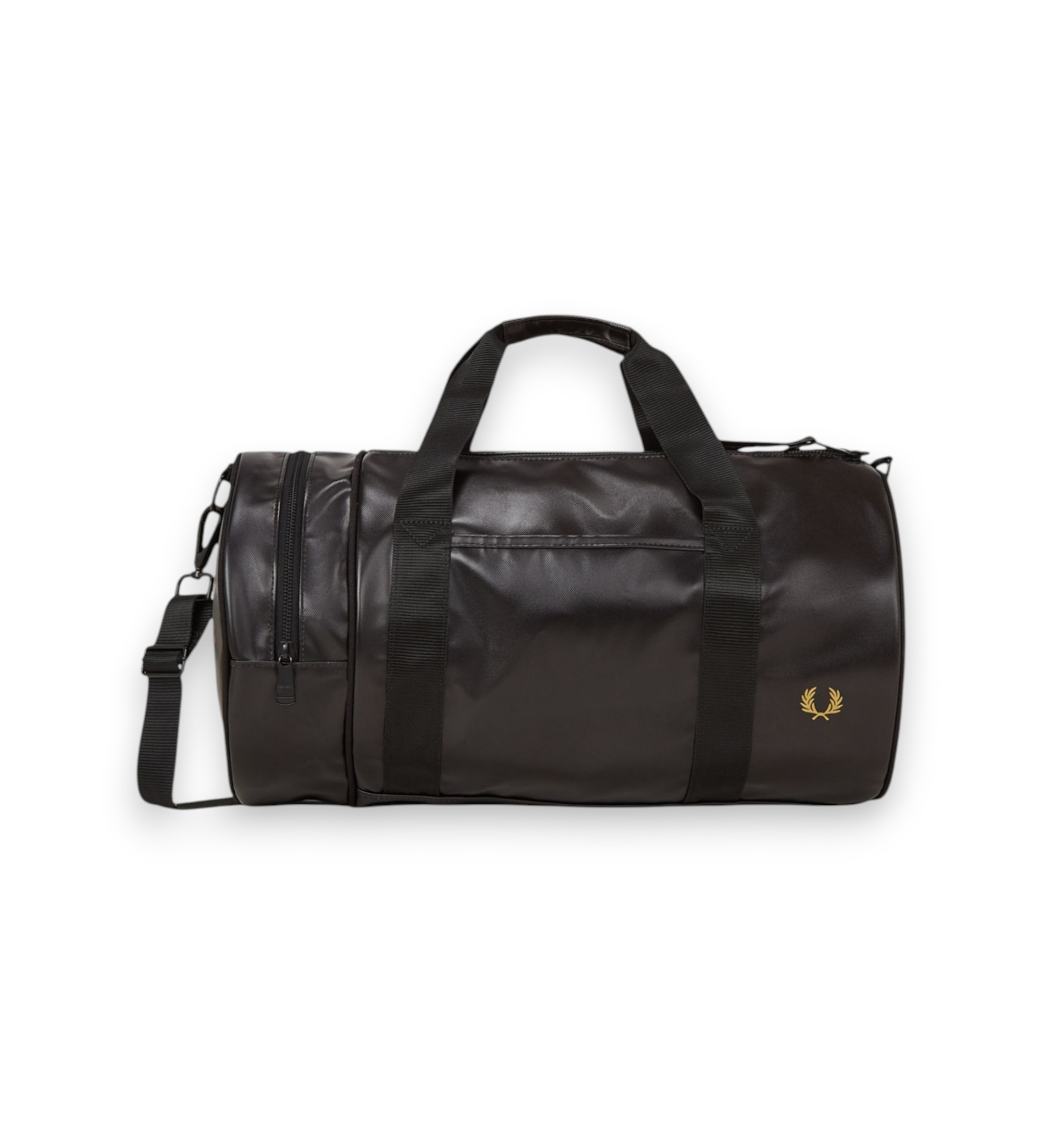 Fred Perry für Herren. L7260 Tonal Classic Barrel Sporttasche schwarz (OSFA), Lässig, Recyceltes Polyester, Nachhaltig