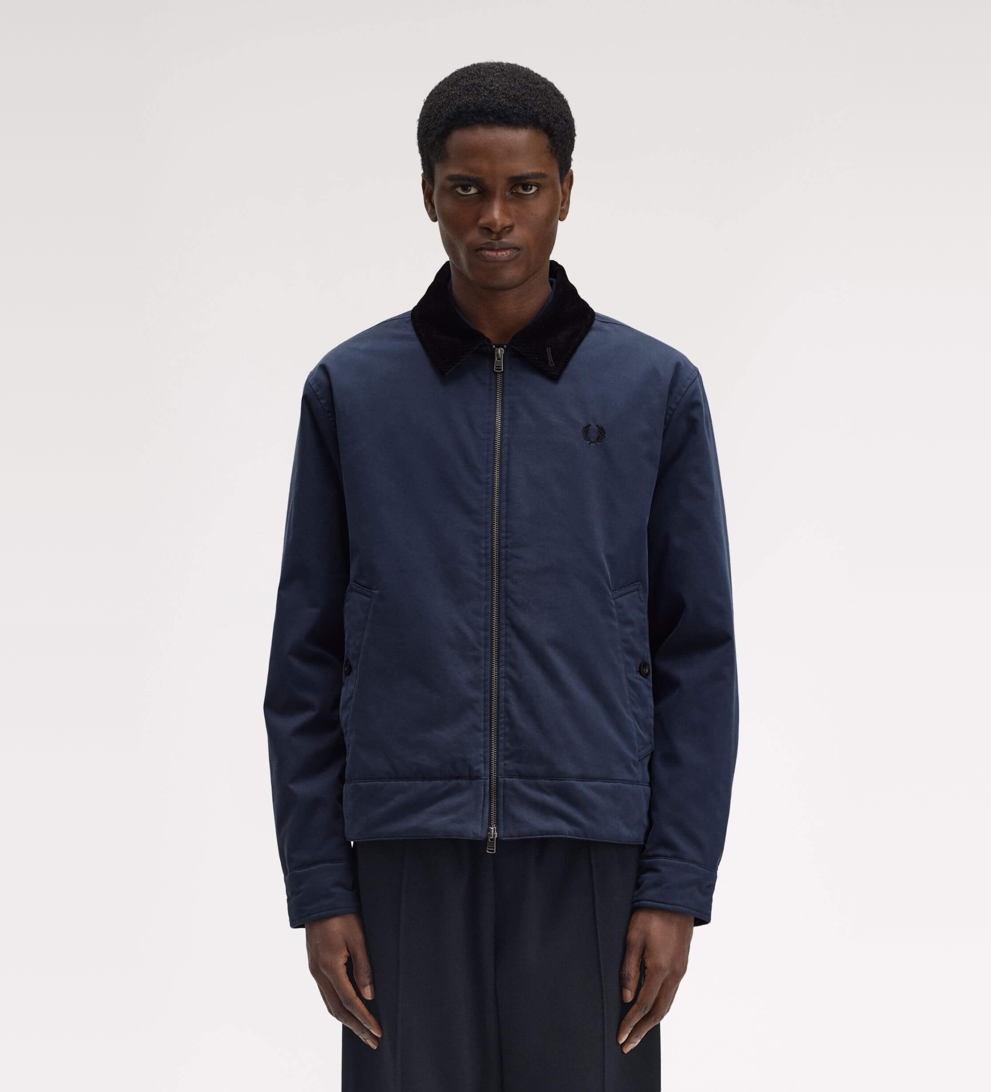 Fred Perry für Herren. J8535 Die Caban Jacke navy (L), Blau, Lässig, Baumwolle