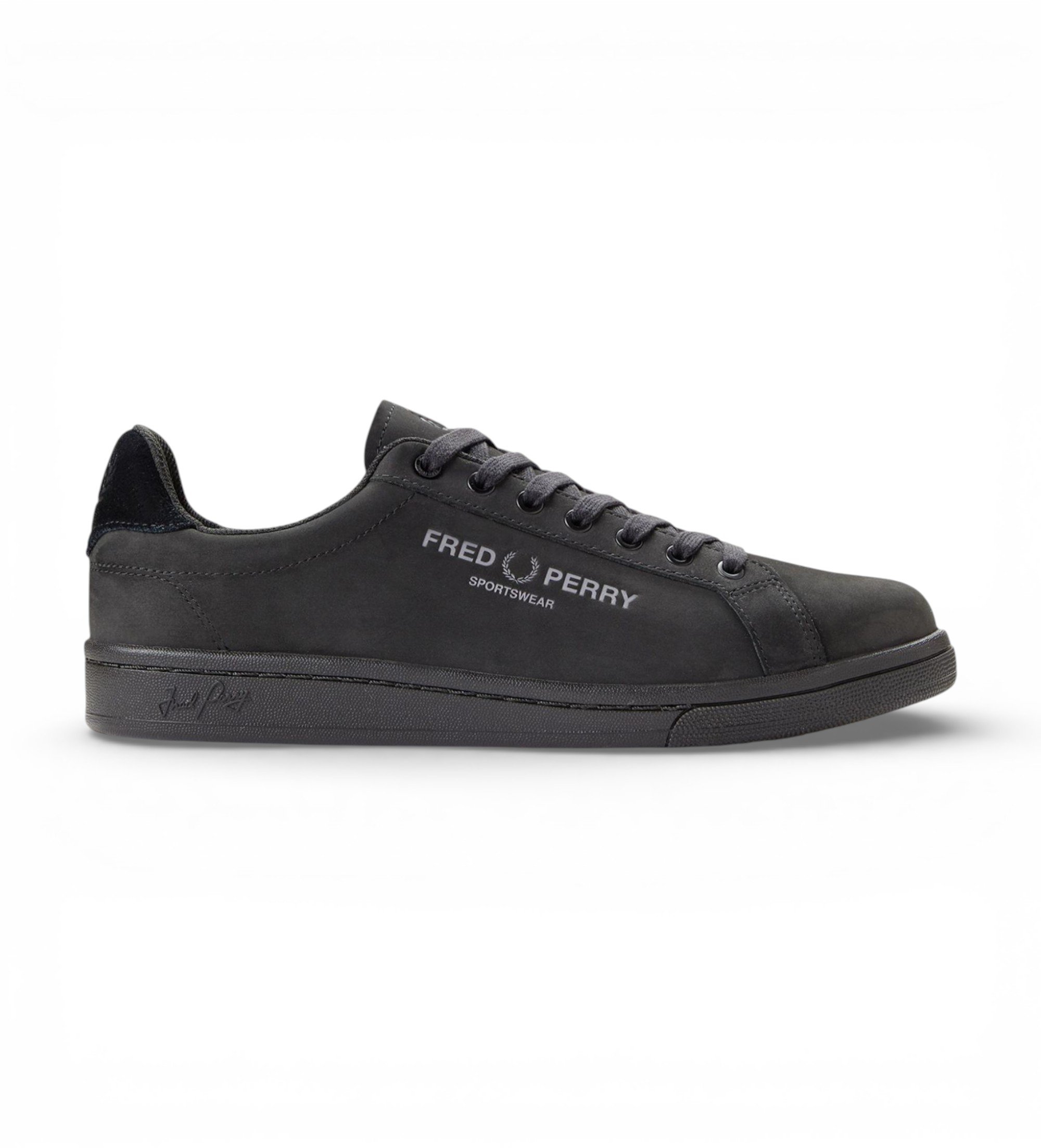 Fred Perry für Herren. B2301-220 Leder Turnschuhe B721 schwarz (43), Wohnung, Schnürsenkel, Lässig