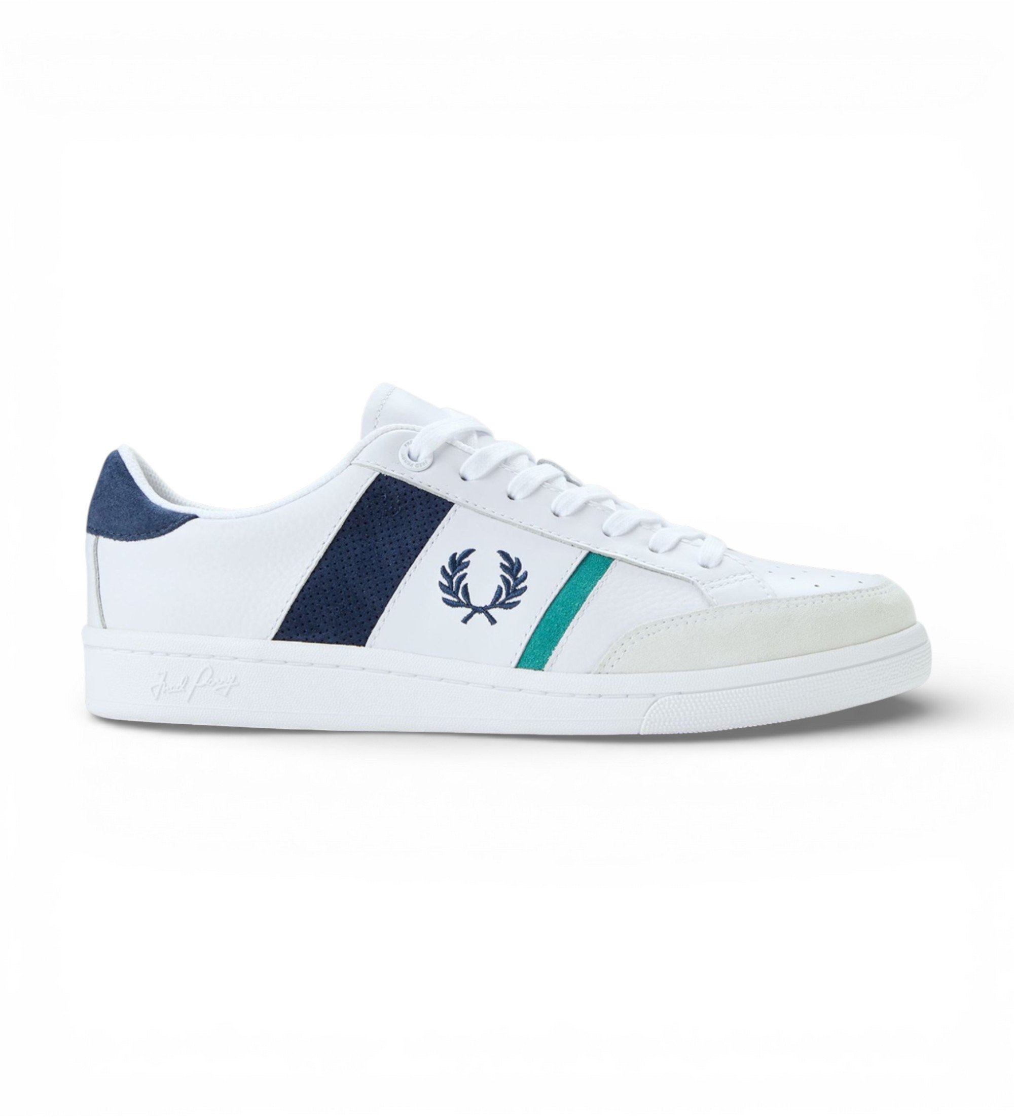 Fred Perry für Herren. B2310-100 Leder Turnschuhe B725 weiß (44), Wohnung, Schnürsenkel, Lässig