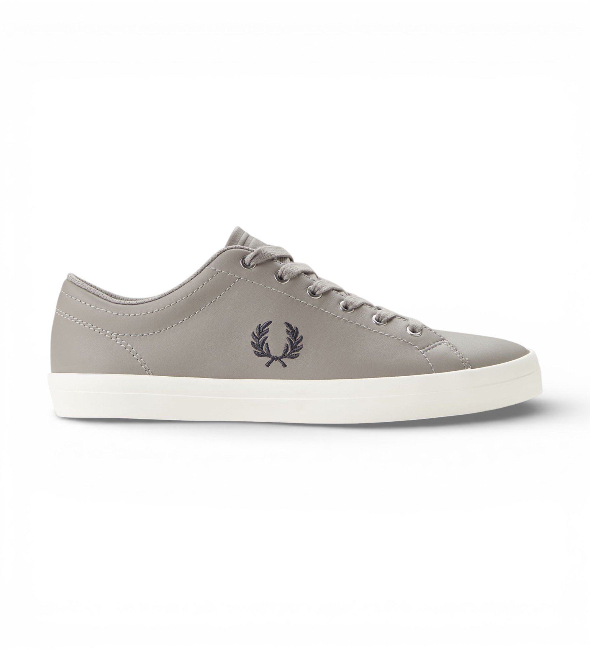 Fred Perry für Herren. B1306-119 Leder Turnschuhe Baseline grau (41), Wohnung, Schnürsenkel, Lässig