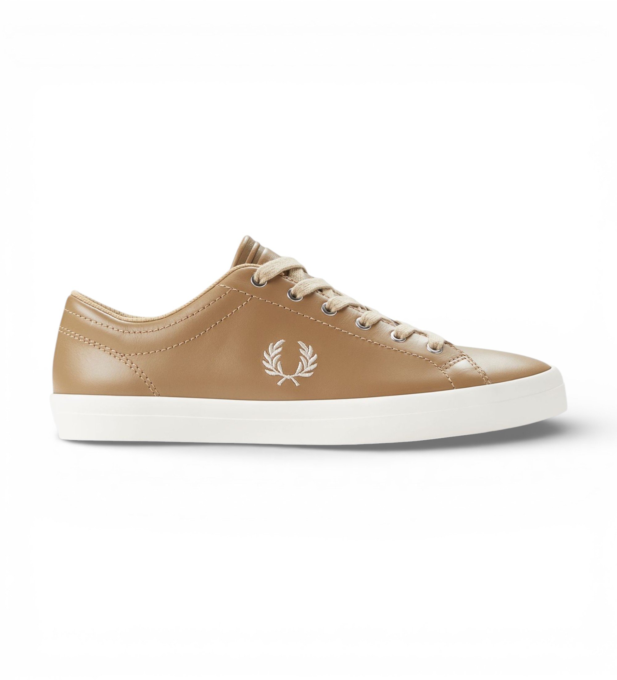 Fred Perry für Herren. B1306-363 Leder Turnschuhe Baseline braun (41), Wohnung, Schnürsenkel, Lässig