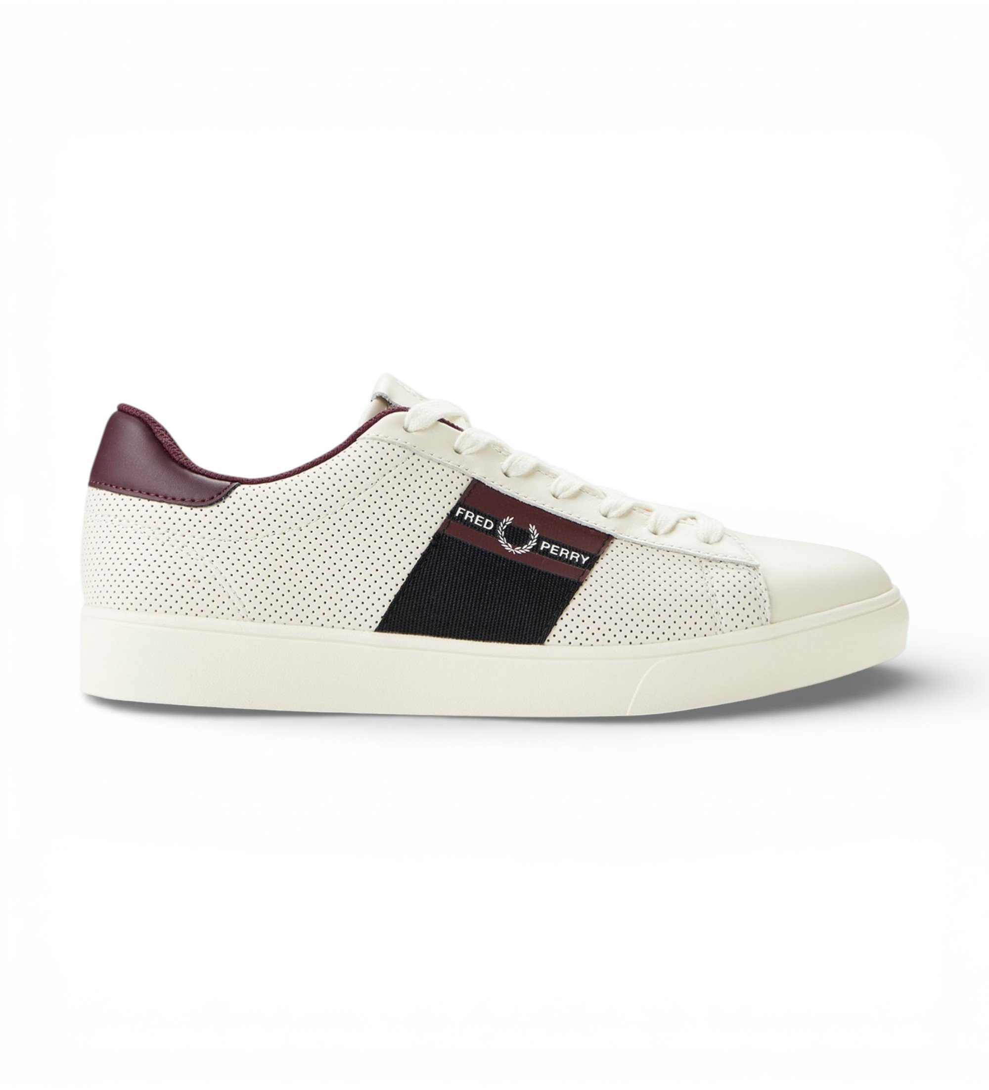Fred Perry für Herren. B2308-560 Beige Spencer Leder Turnschuhe (45), Wohnung, Schnürsenkel, Lässig