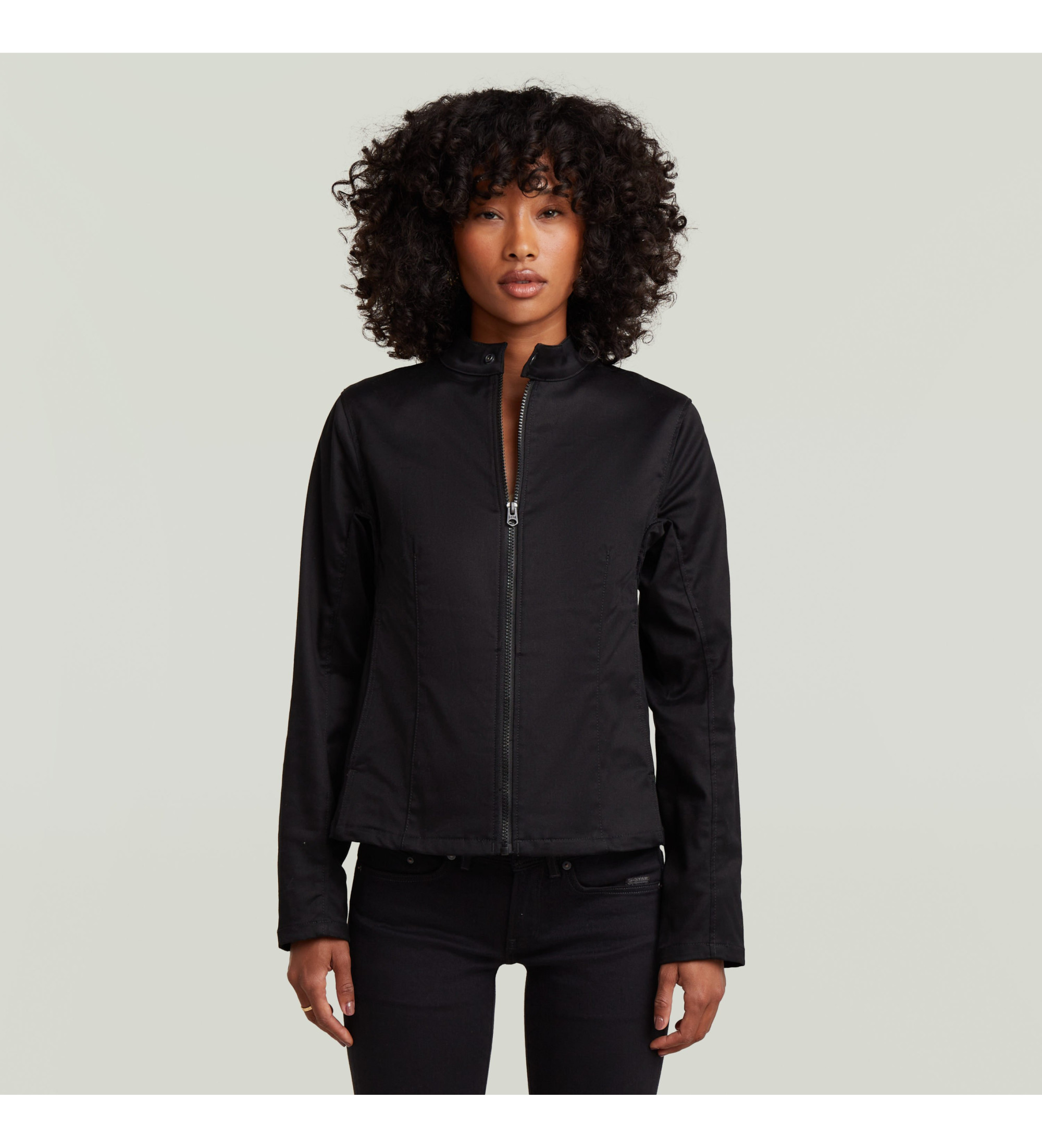 G-Star für Damen. D28432-C105-6484 Lynn Biker Jacke schwarz (S), Lässig, Baumwolle