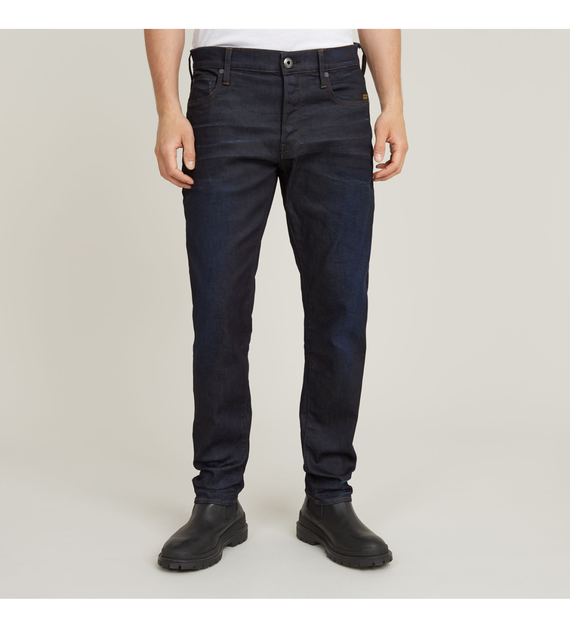 G-Star für Herren. 51003-7209-89 Jeans 3301 Regular Tapered navy (36/38), Schwarz, Lässig, Baumwolle, Denim