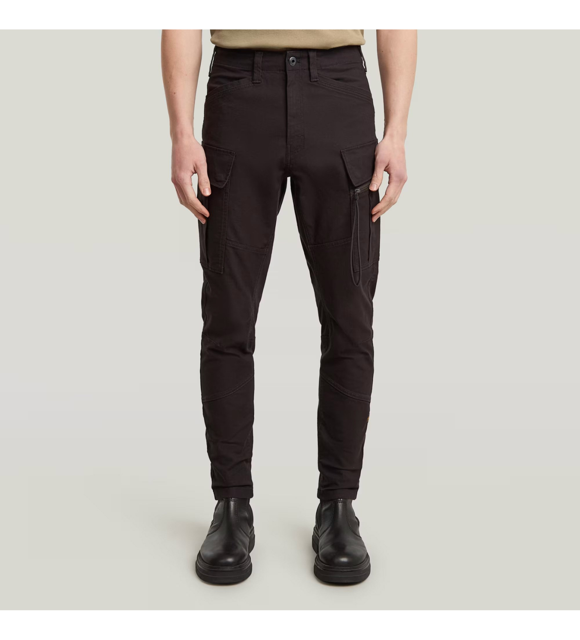 G-Star für Herren. D24307-E172-6484 Zip Pocket 3D Skinny Cargo 2.0 Hose schwarz (33/32), Lässig, Baumwolle