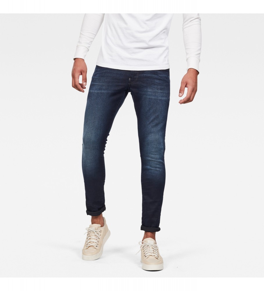 G-Star für Herren. 51010-6590-89 Jeans Revend Skinny Jeans dunkelblau (33/36), Lässig, Baumwolle, Nachhaltig