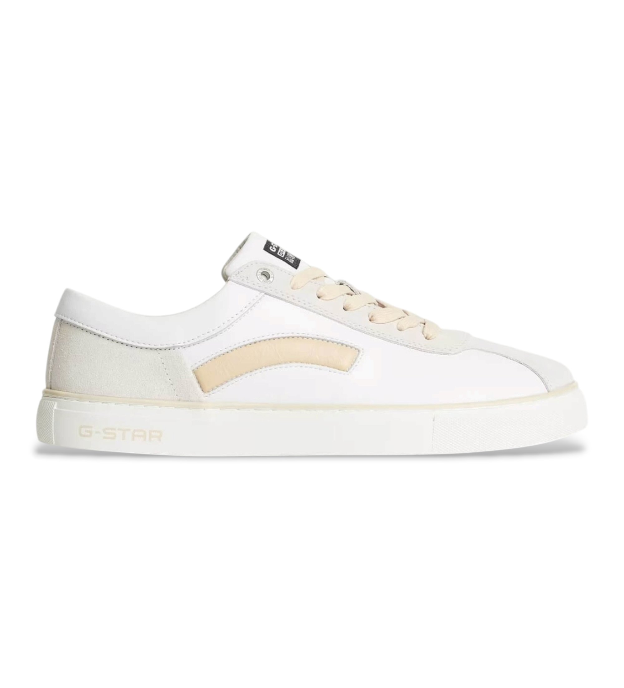 G-Star für Herren. D29890-01-110 Dash Turnschuhe aus weißem Leder (44), Wohnung, Schnürsenkel, Lässig